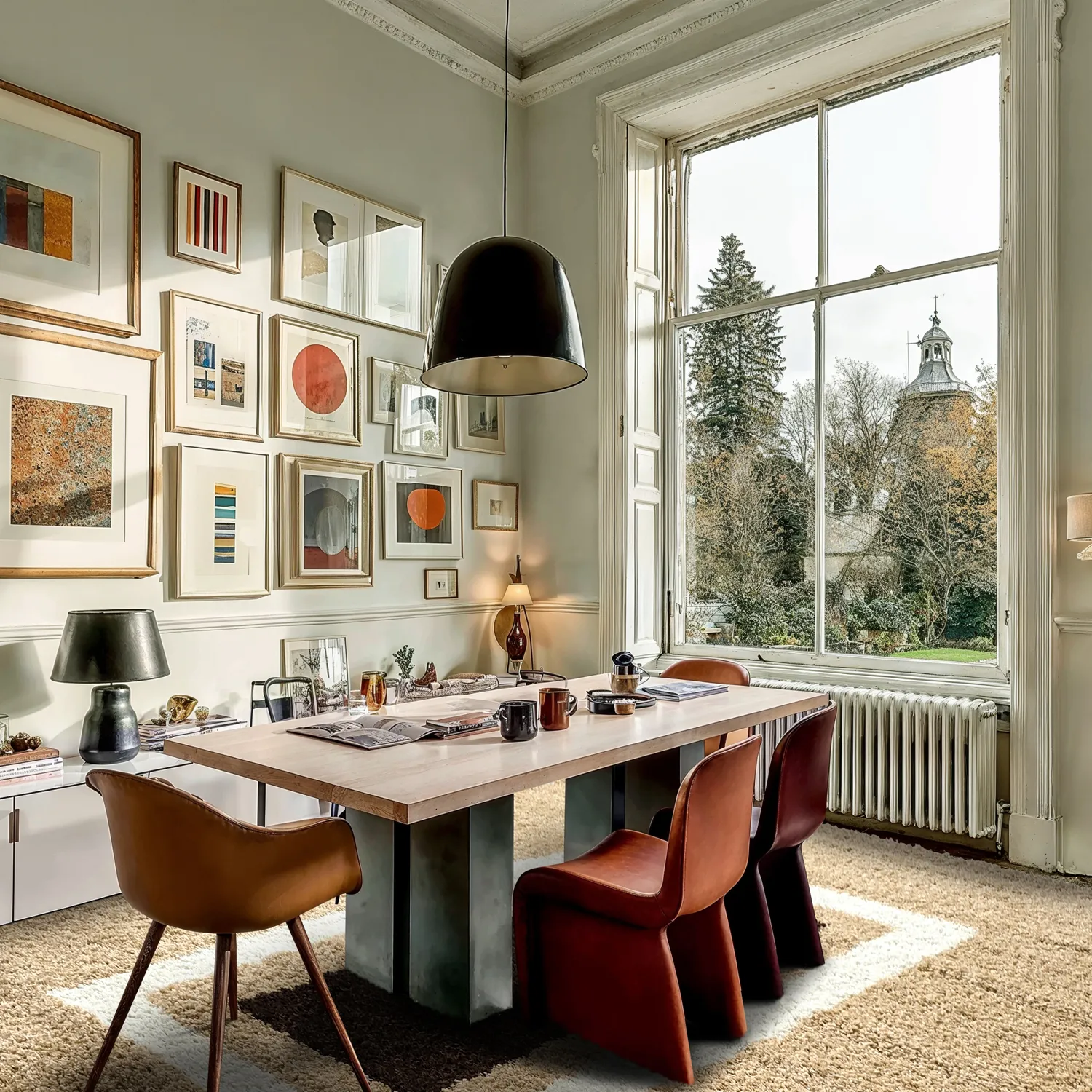 Ryatæpper - Alsace (beige/hvid/brun)