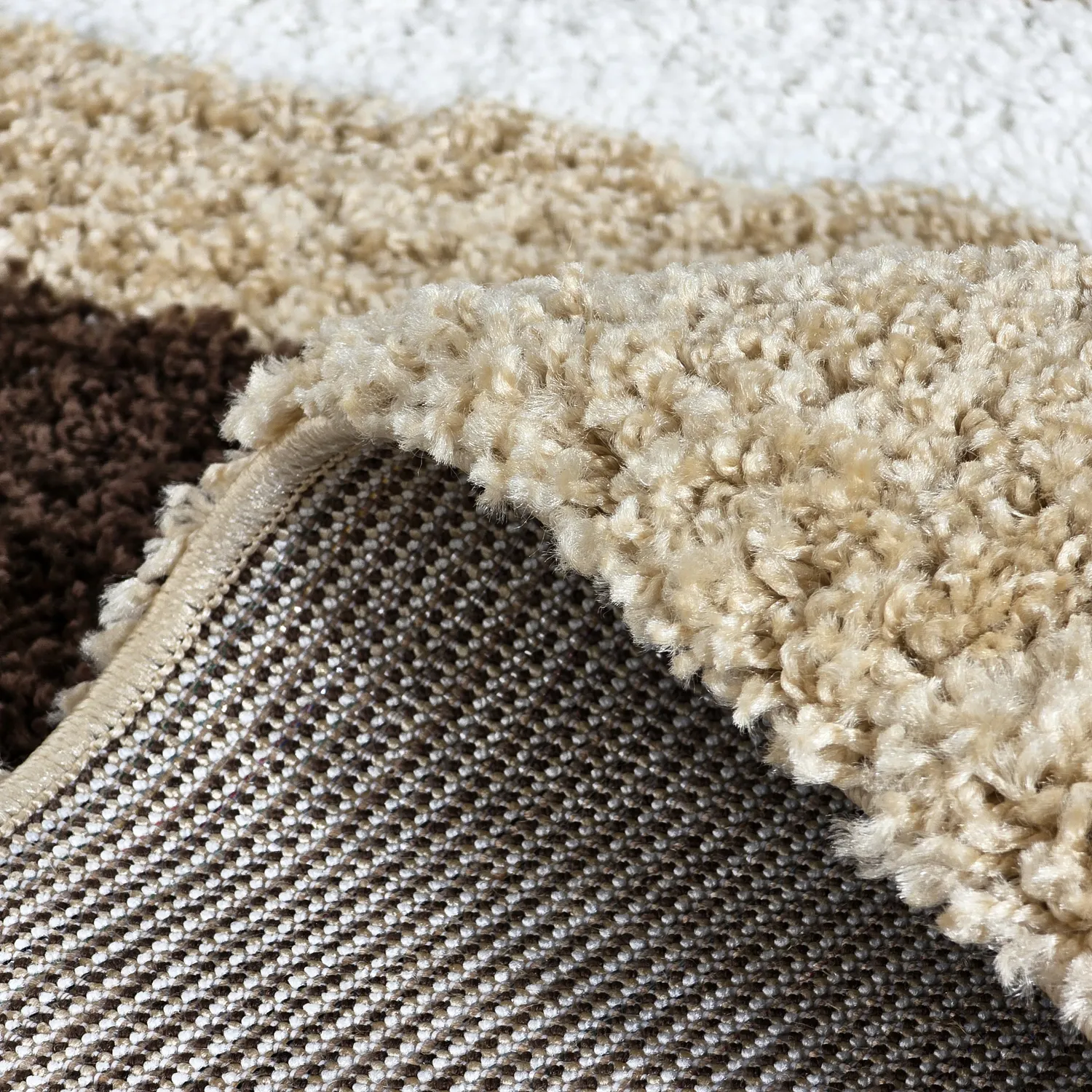 Ryatæpper - Alsace (beige/hvid/brun)