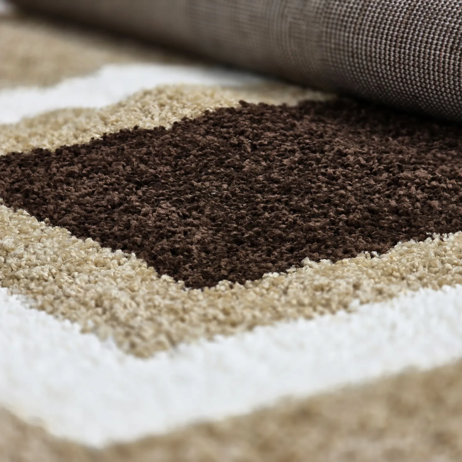 Ryatæpper - Alsace (beige/hvid/brun)