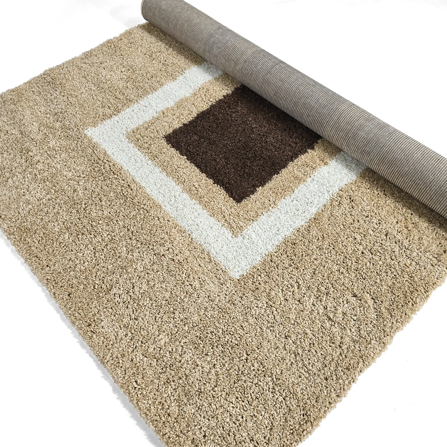 Ryatæpper - Alsace (beige/hvid/brun)