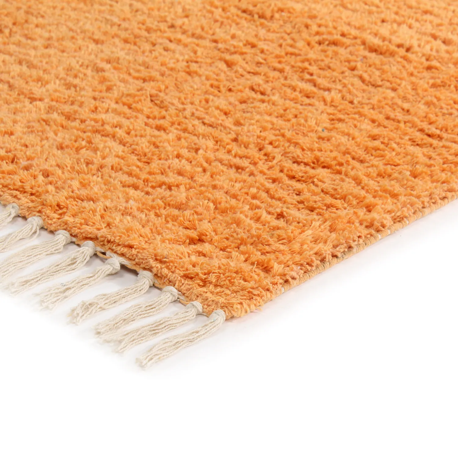 Ryatæpper - Amira Natural Cotton Shaggy (orange/pink)