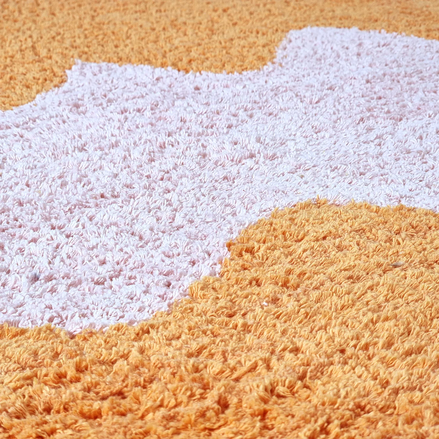 Ryatæpper - Amira Natural Cotton Shaggy (orange/pink)