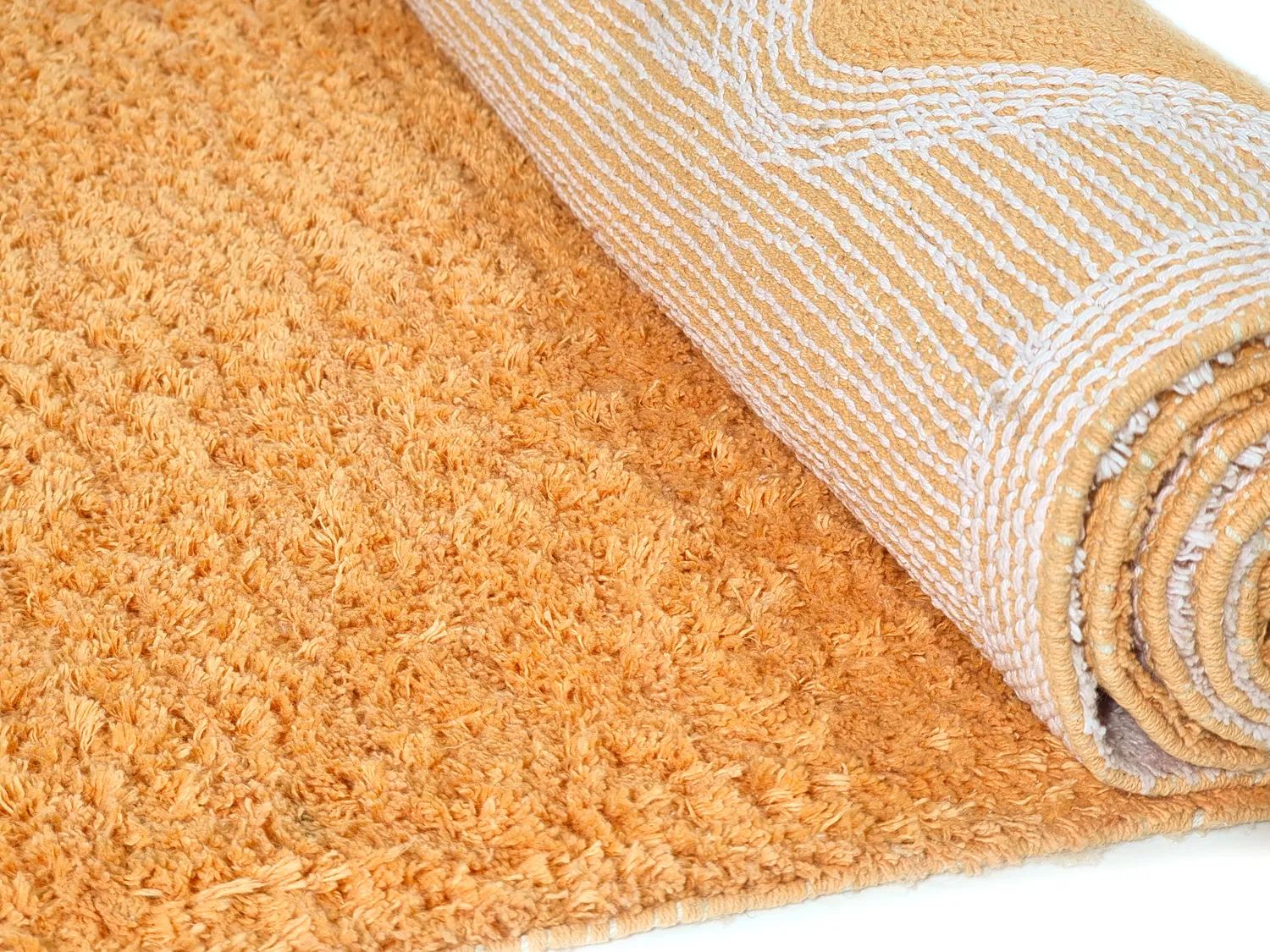 Ryatæpper - Amira Natural Cotton Shaggy (orange/pink)