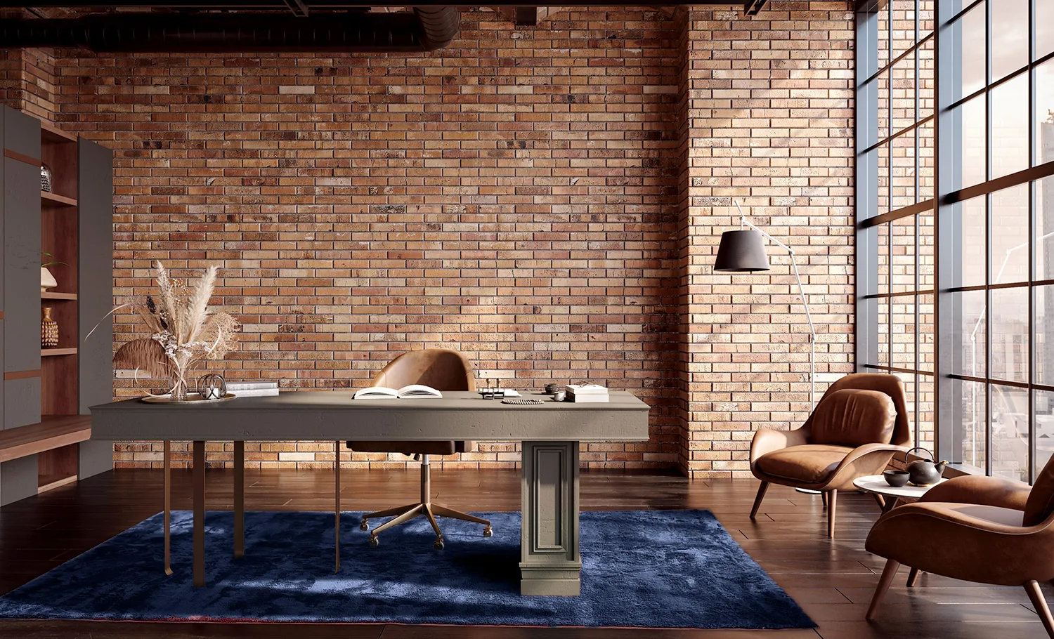 Ryatæpper - Aranga Super Soft Fur (mørkeblå)