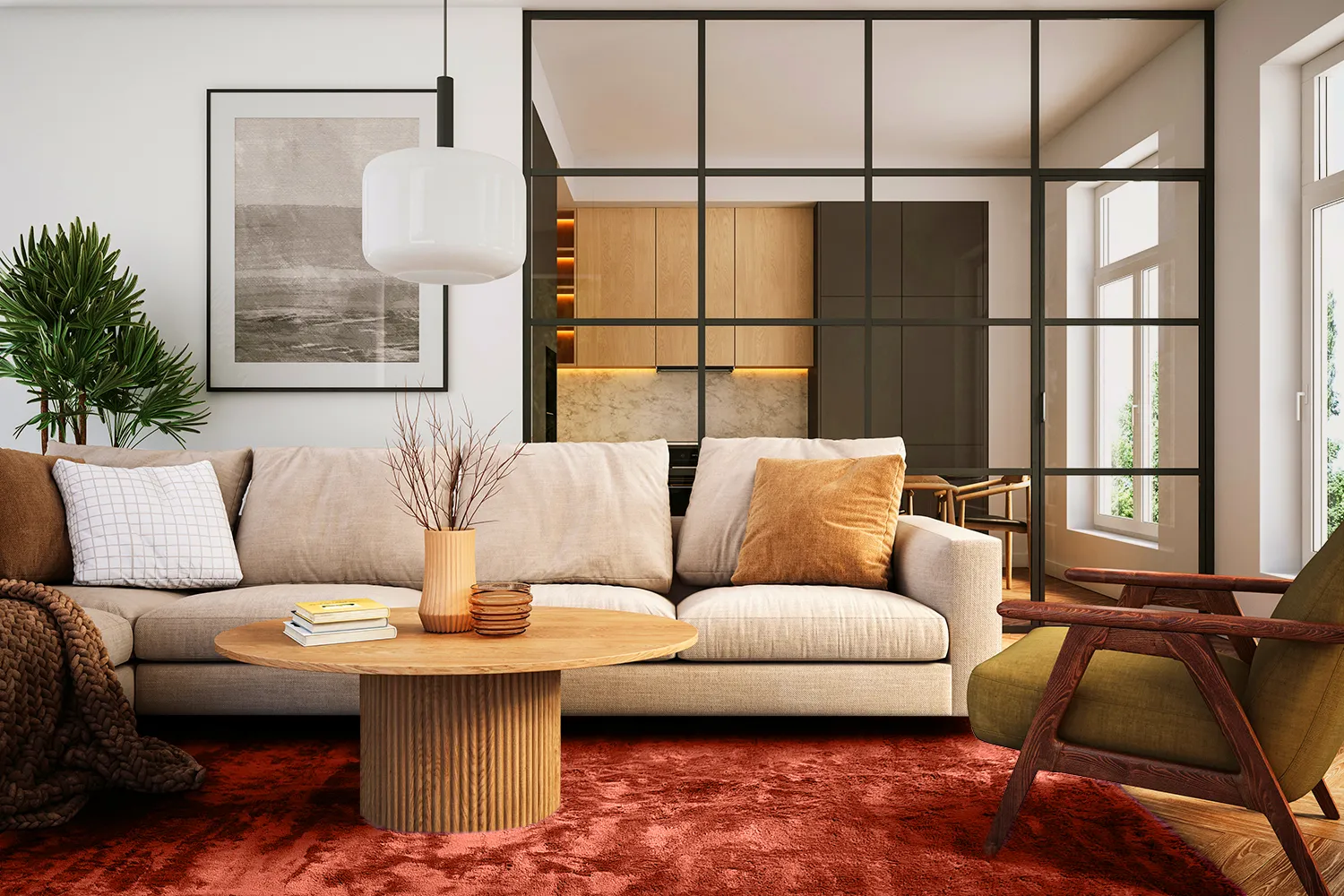 Ryatæpper - Aranga Super Soft Fur (rød)