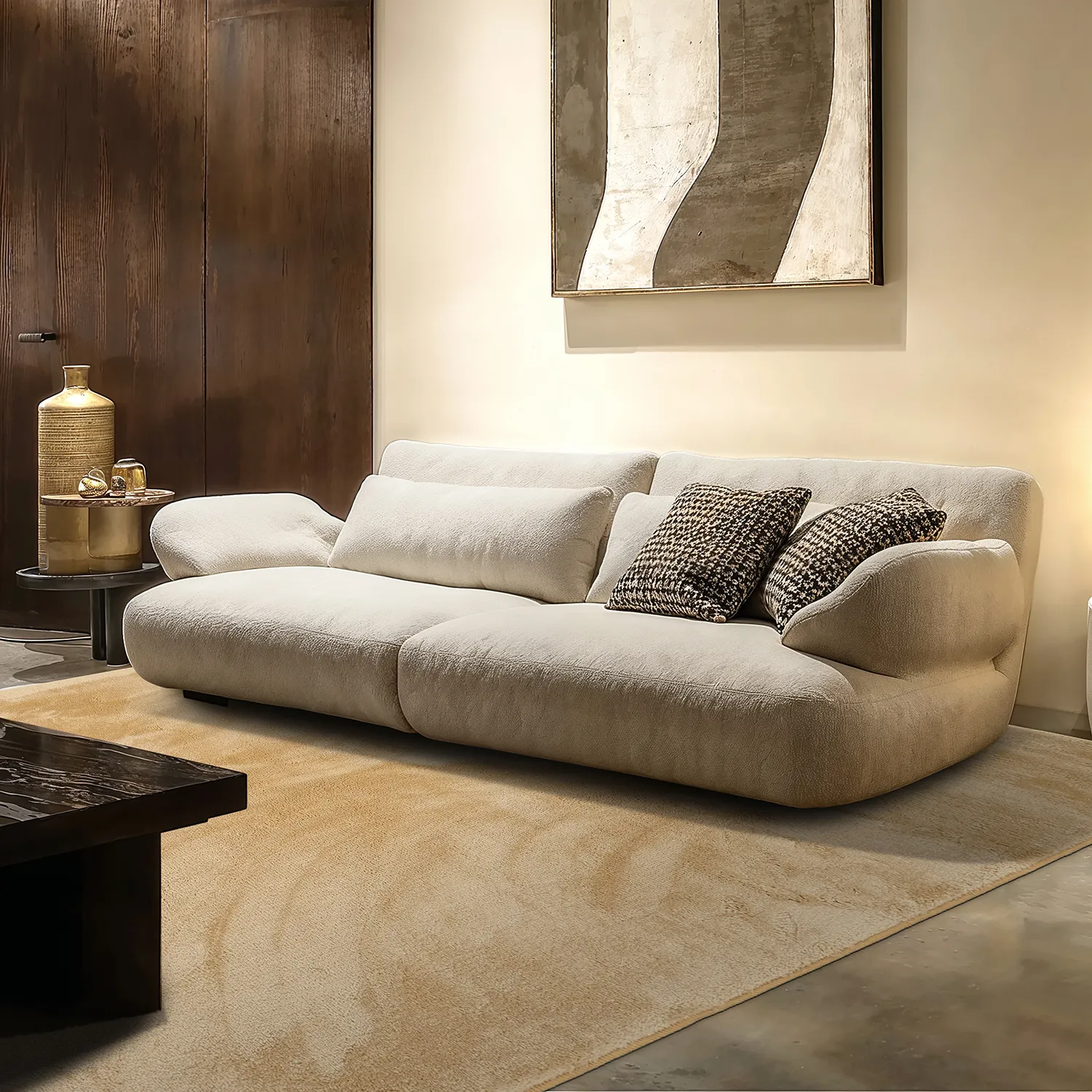 Ryatæpper - Aranga Super Soft Fur (mørk beige)