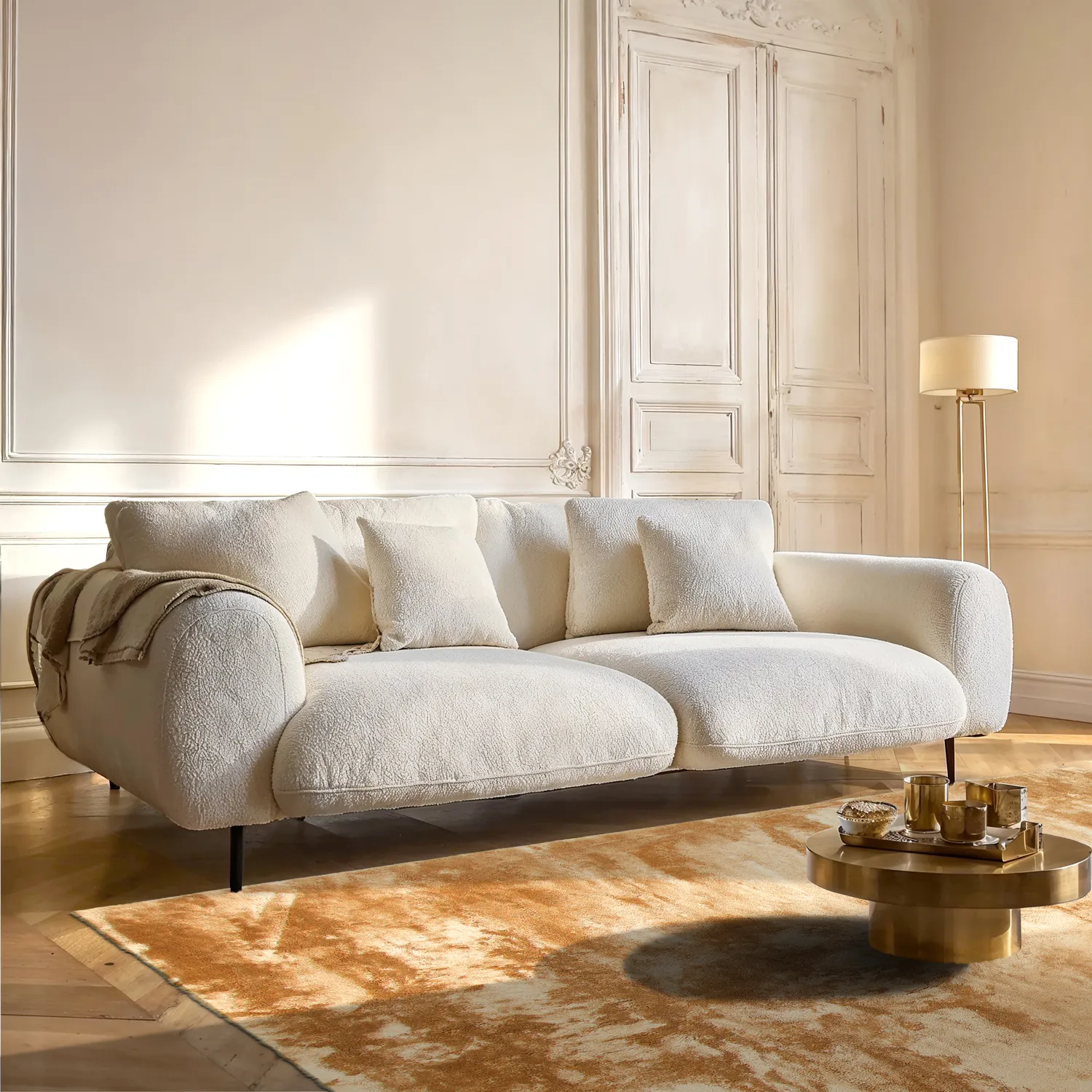 Ryatæpper - Aranga Super Soft Fur (lys orange)