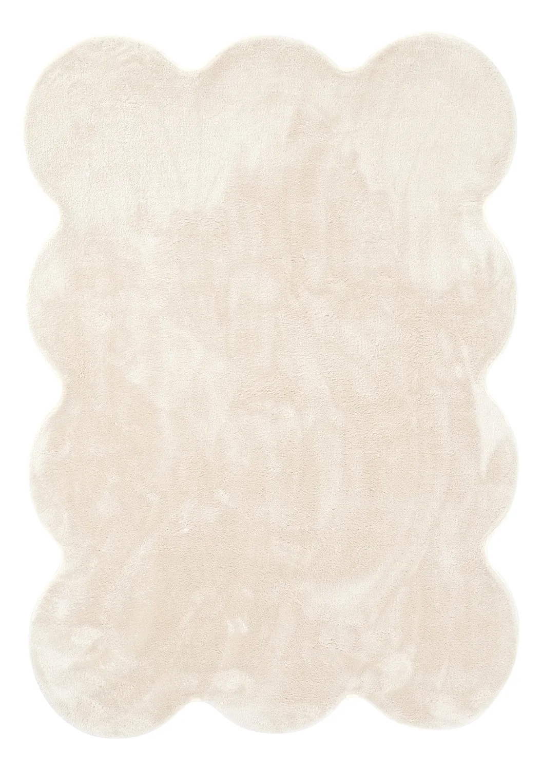 Bølget ryatæppe - Aranga Super Soft Fur (beige)