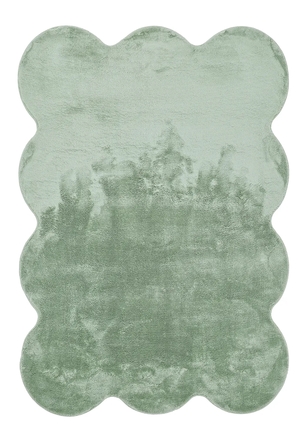 Bølget ryatæppe - Aranga Super Soft Fur (grøn)