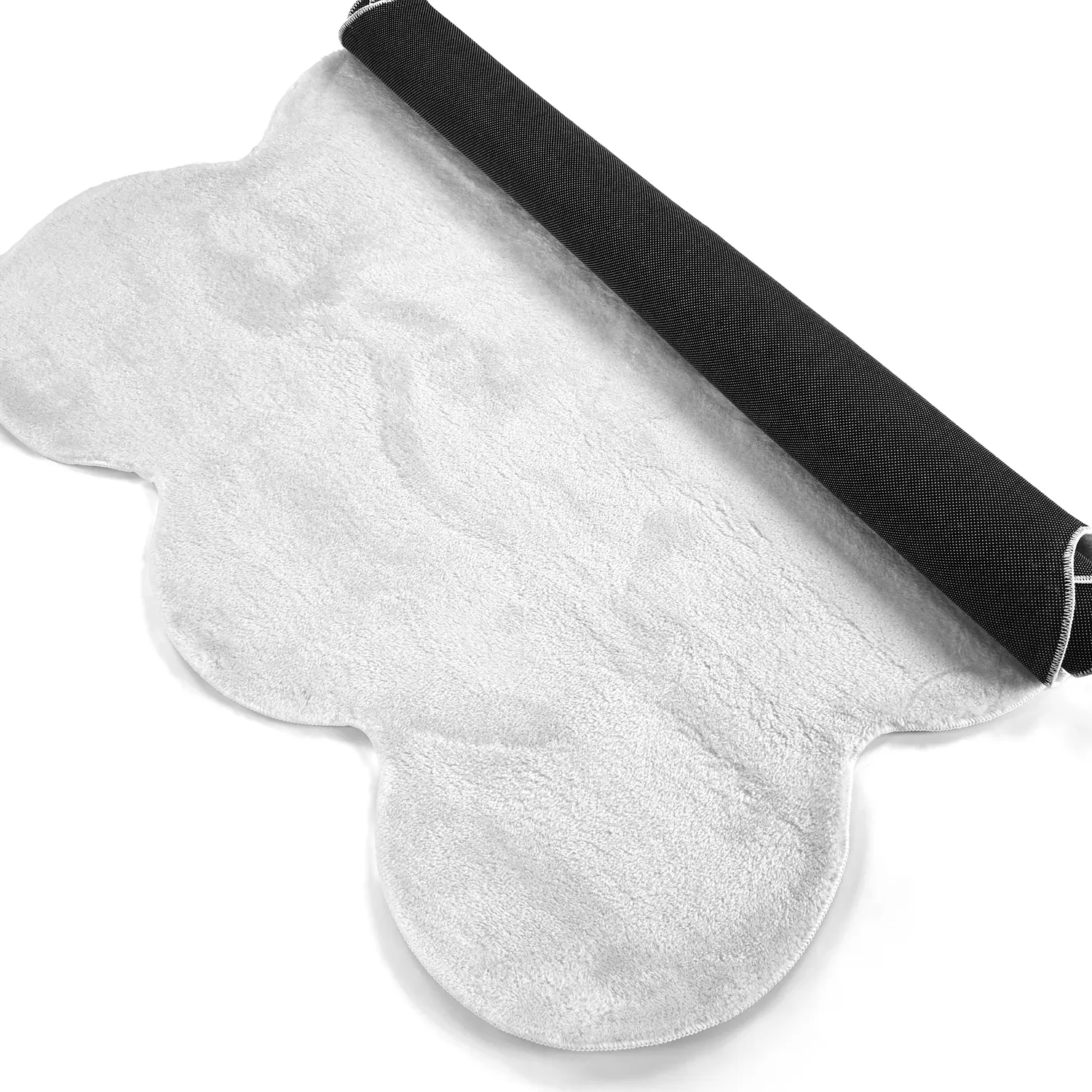 Bølget ryatæppe - Aranga Super Soft Fur (hvid)