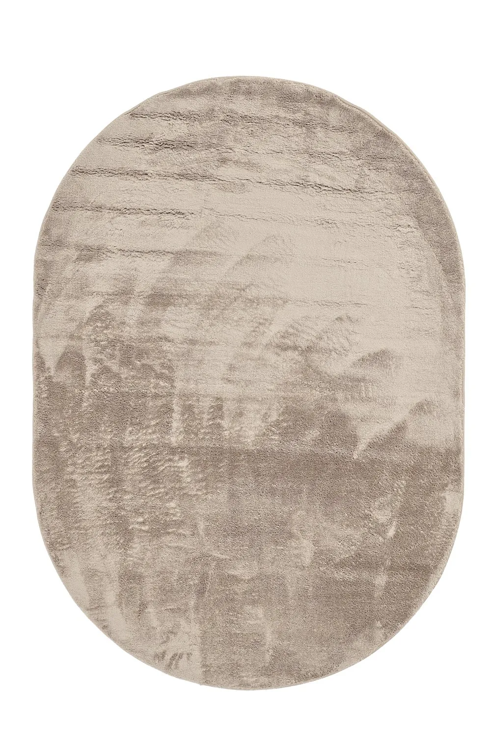 Ovalt ryatæppe - Aranga Super Soft Fur (brun)