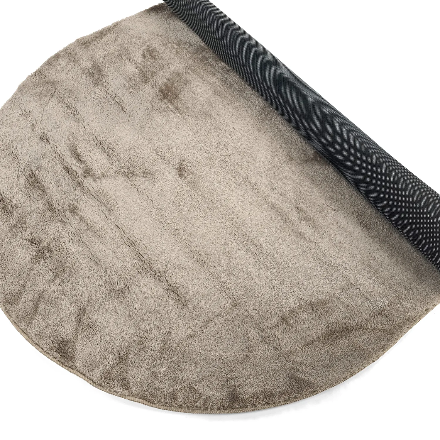 Ovalt ryatæppe - Aranga Super Soft Fur (brun)