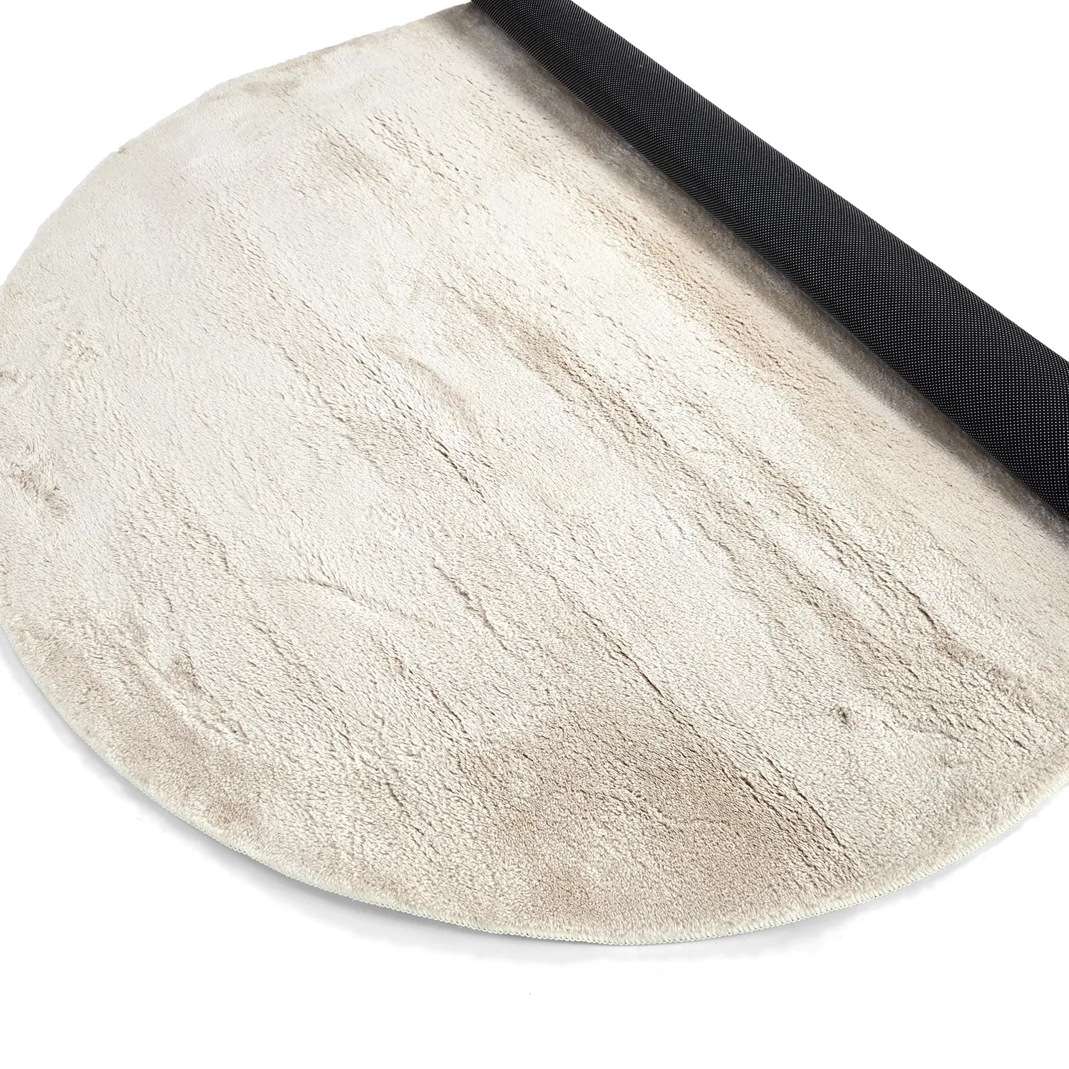 Ovalt ryatæppe - Aranga Super Soft Fur (beige)