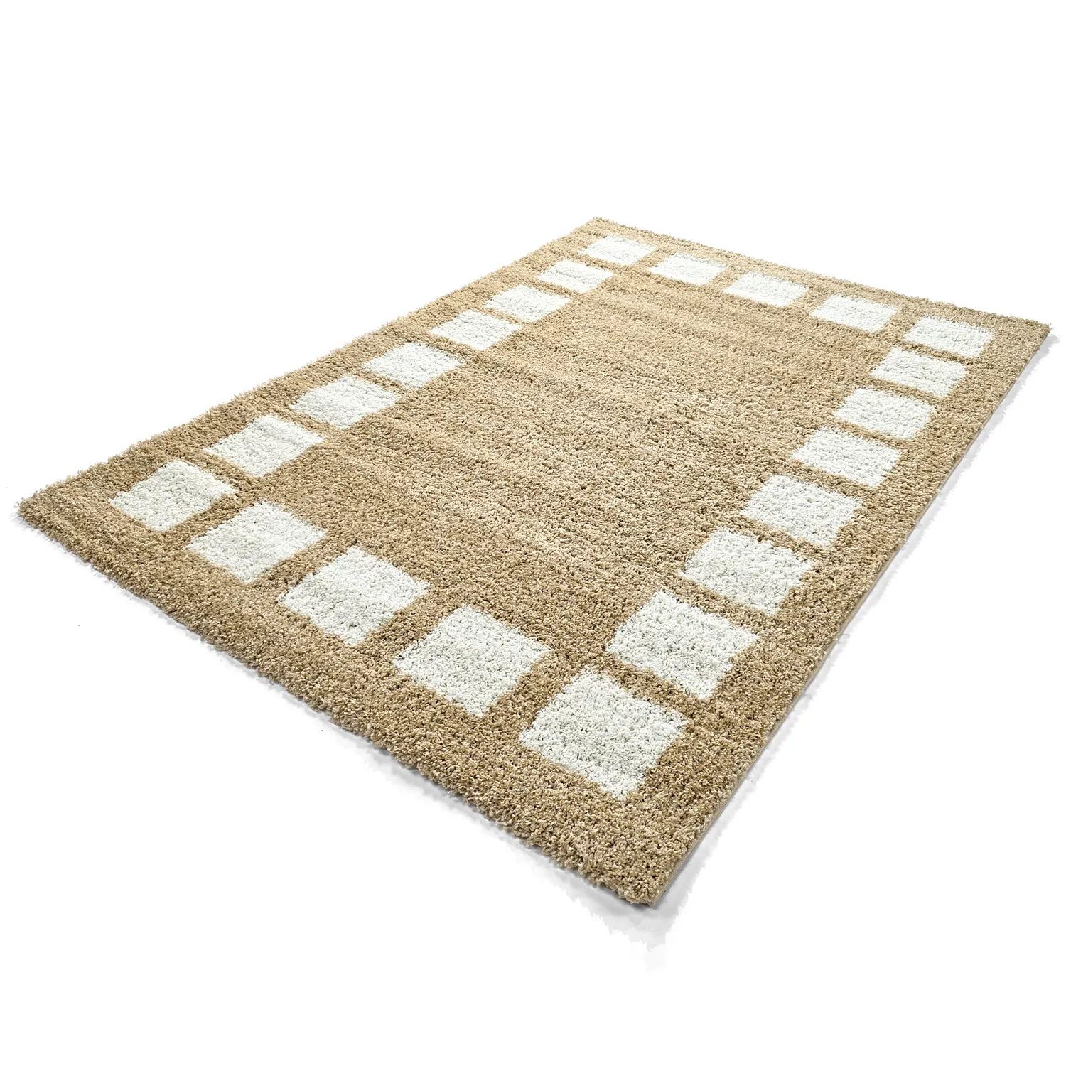 Ryatæpper - Asilah (beige/hvid)