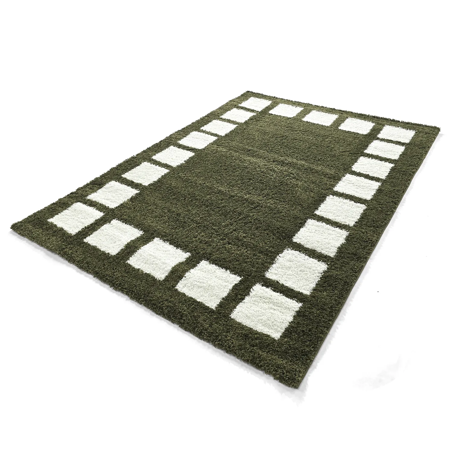 Ryatæpper - Asilah (grøn/hvid)