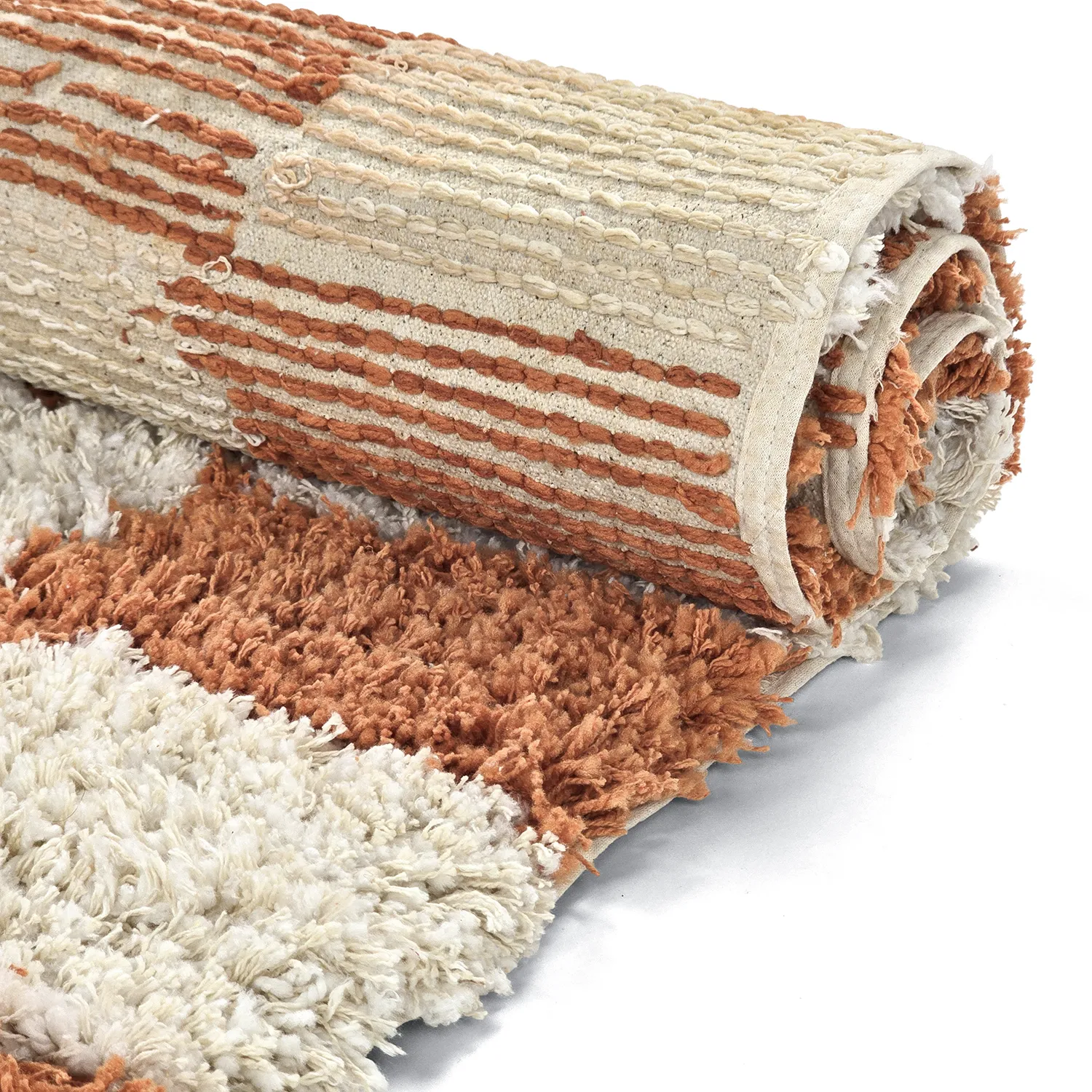 Ryatæpper - Atrani Natural Cotton Shaggy (orange)