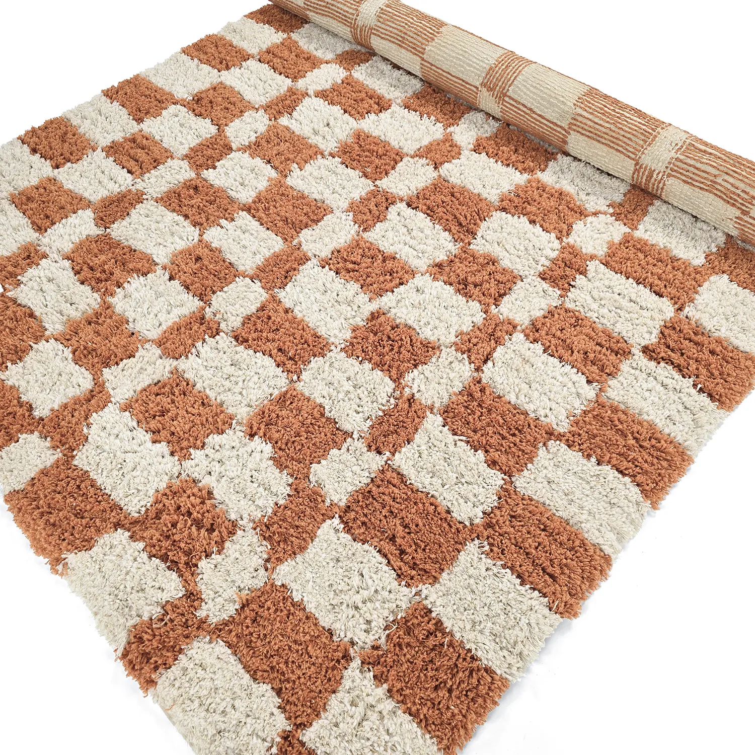 Ryatæpper - Atrani Natural Cotton Shaggy (orange)