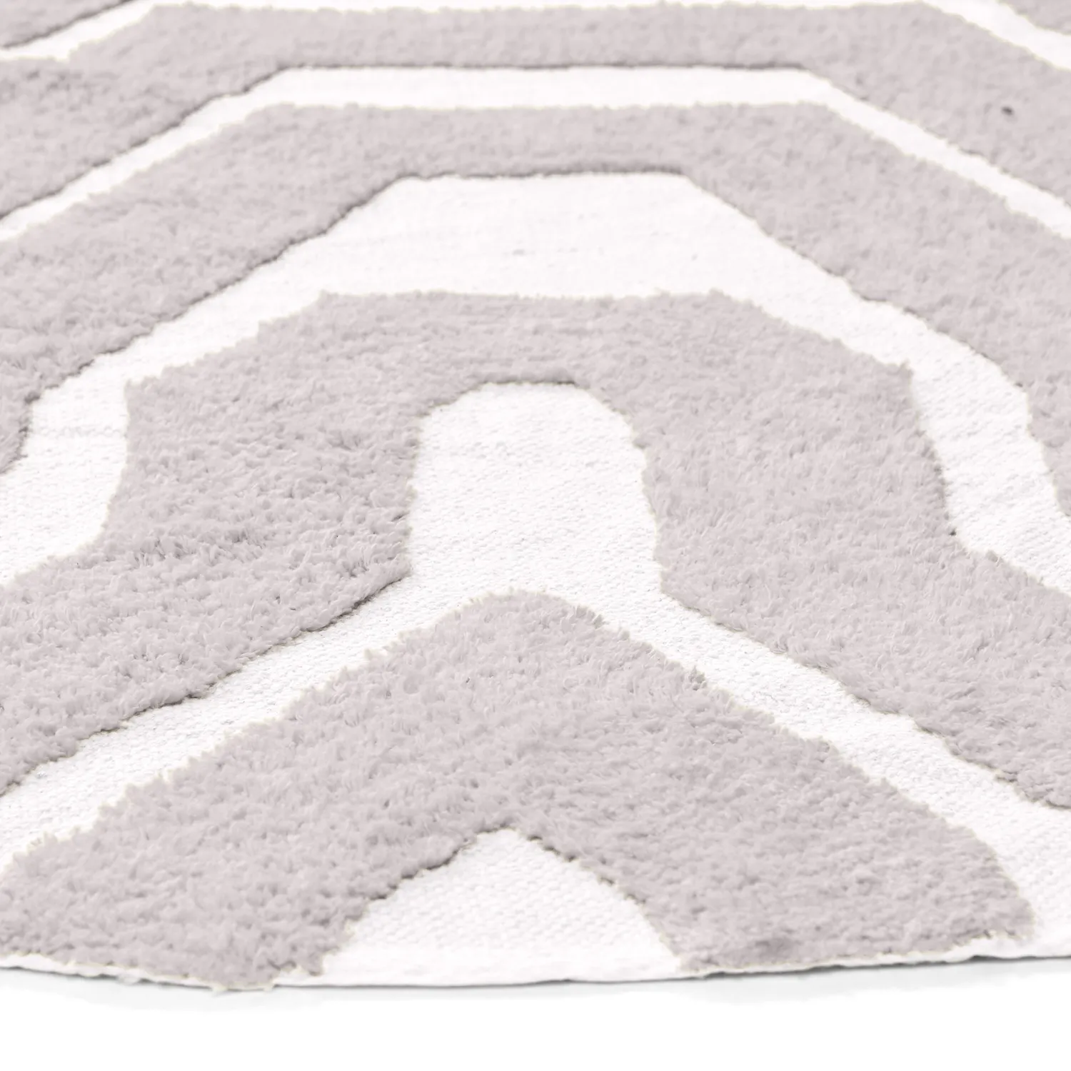 Rundt tæppe - Callista Natural Cotton Shaggy (taupe)