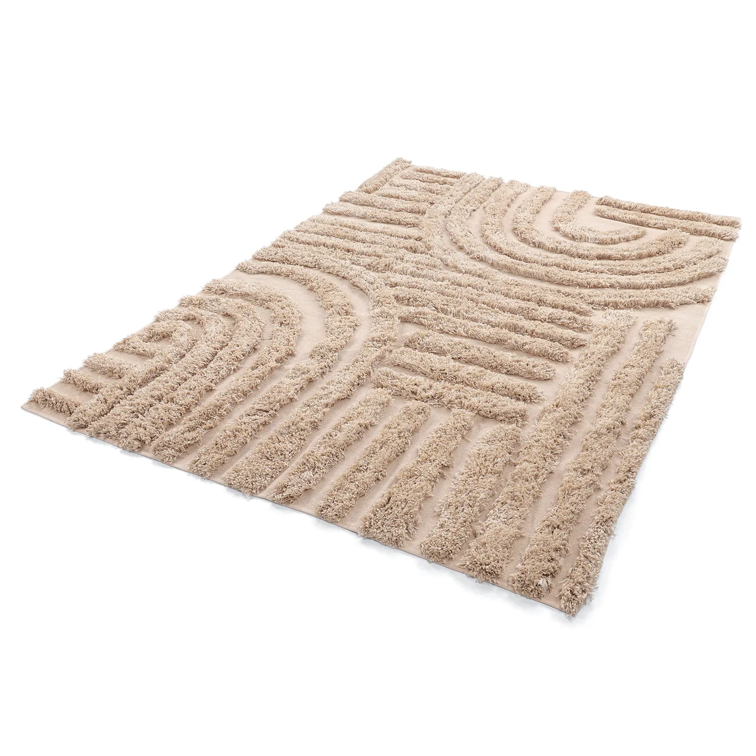 Ryatæpper - Cazorla Natural Cotton Shaggy (beige)
