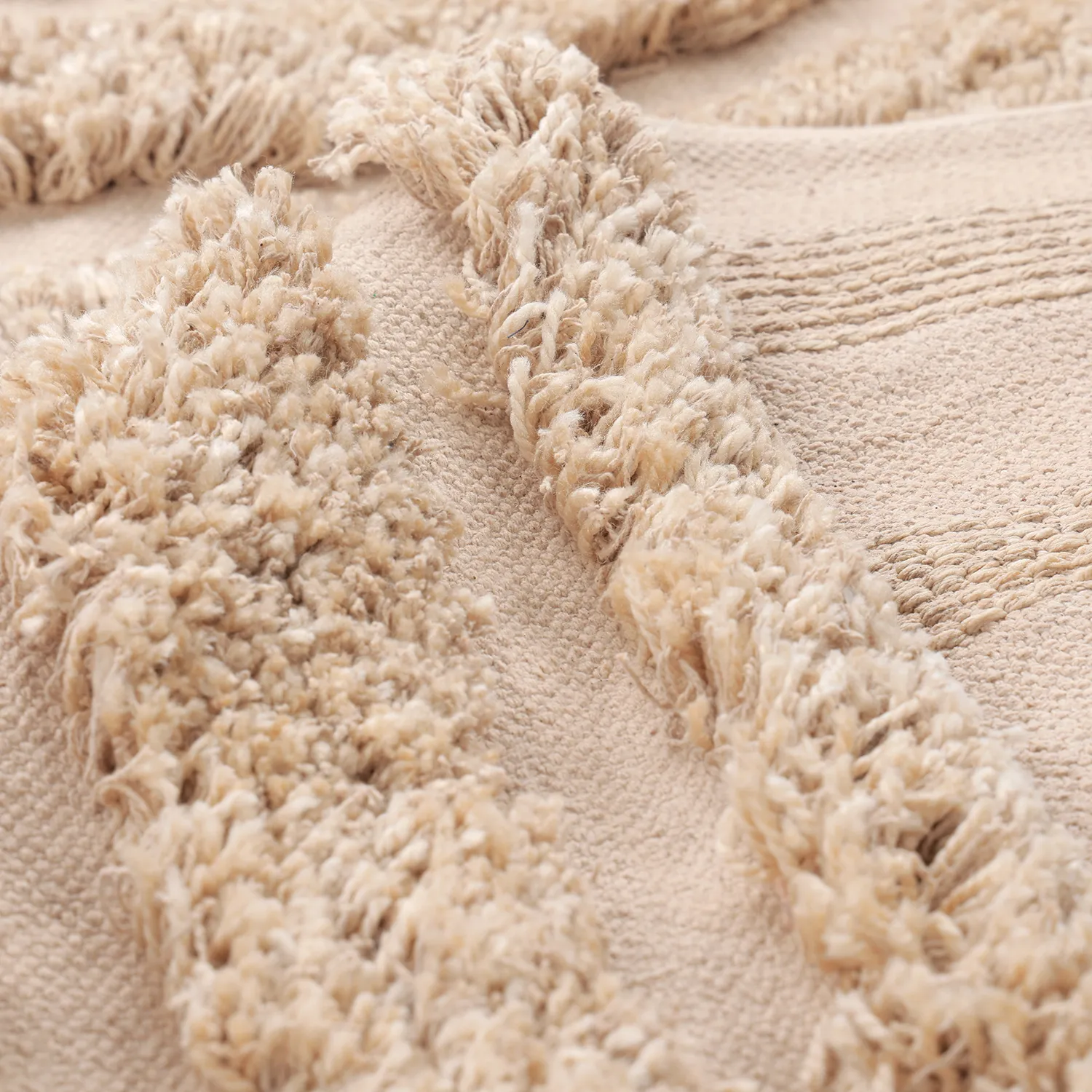 Ryatæpper - Cazorla Natural Cotton Shaggy (beige)
