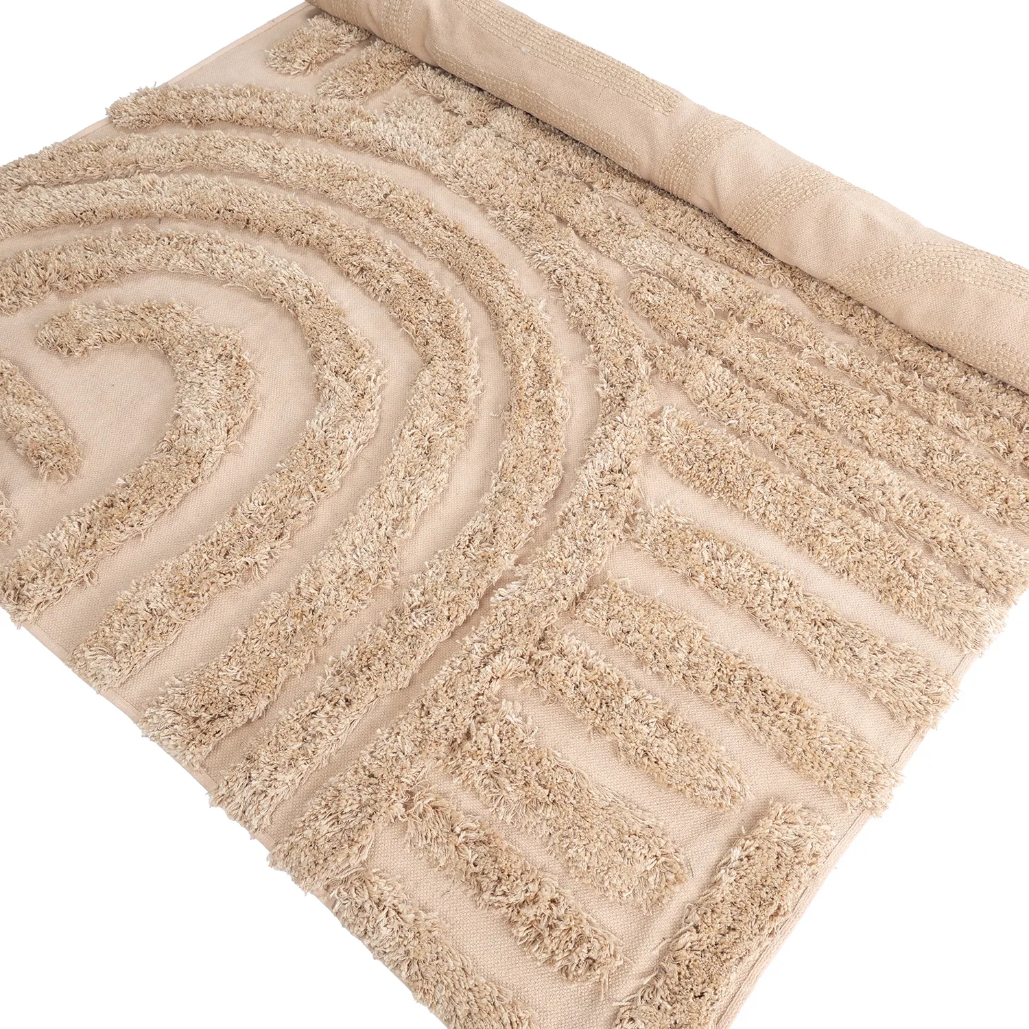 Ryatæpper - Cazorla Natural Cotton Shaggy (beige)
