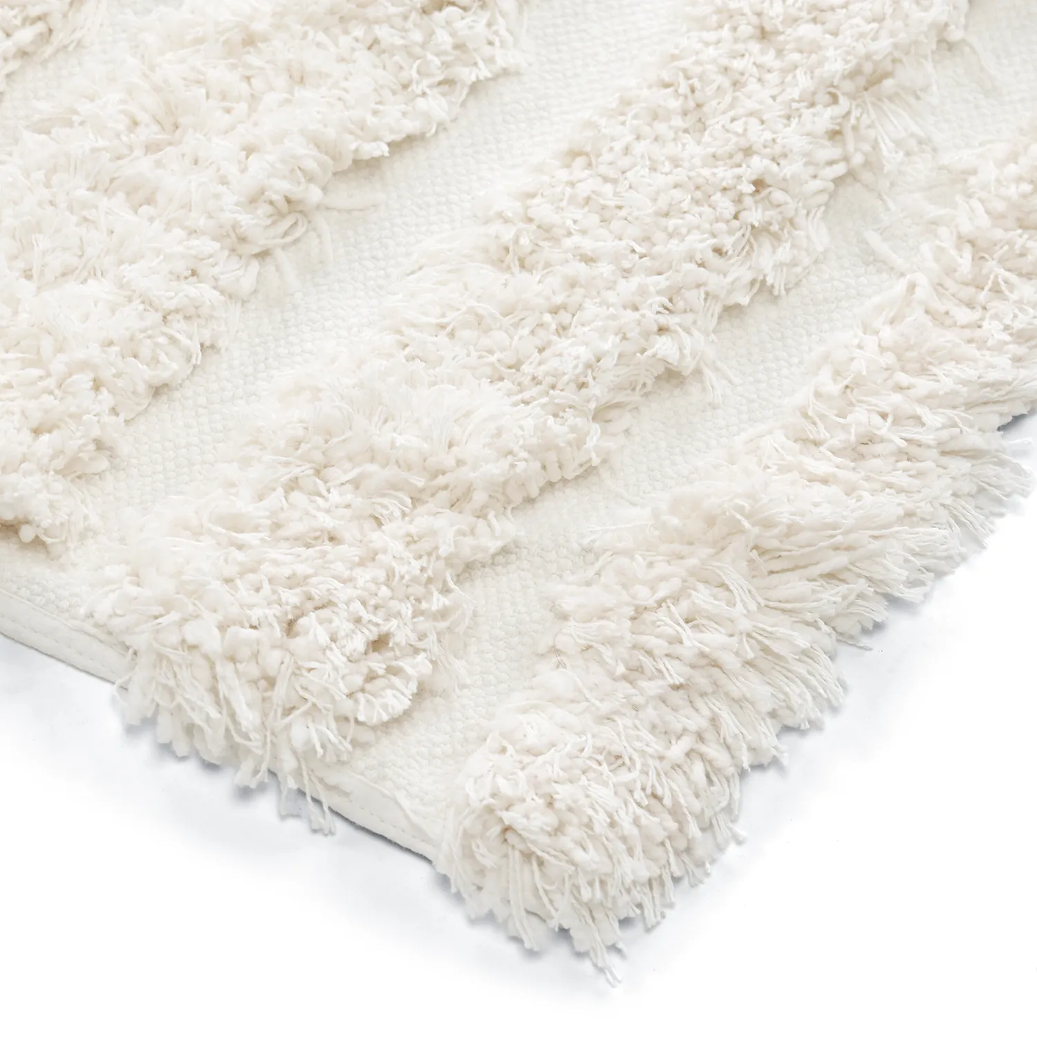 Ryatæpper - Cazorla Natural Cotton Shaggy (off-white)