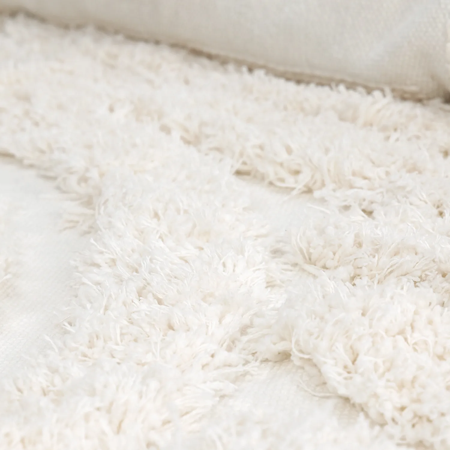 Ryatæpper - Cazorla Natural Cotton Shaggy (off-white)