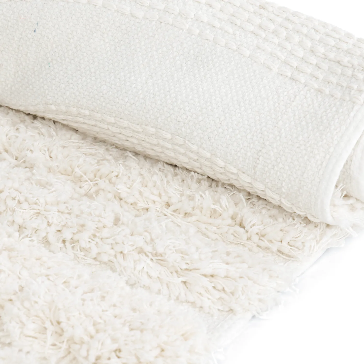 Ryatæpper - Cazorla Natural Cotton Shaggy (off-white)