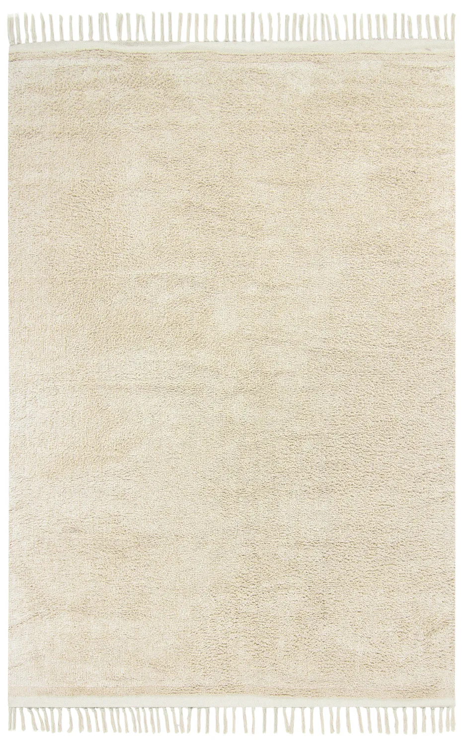 Ryatæpper - Celina Natural Cotton Shaggy (off white/beige)