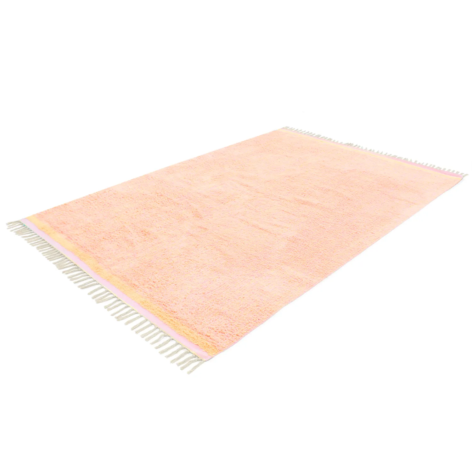Ryatæpper - Celina Natural Cotton Shaggy (pink/beige)