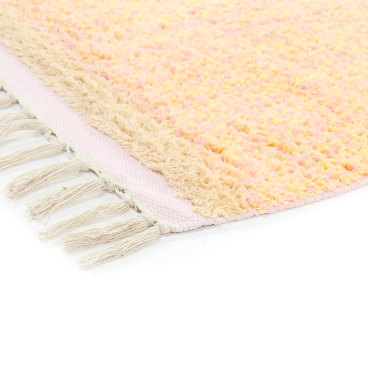 Ryatæpper - Celina Natural Cotton Shaggy (pink/beige)