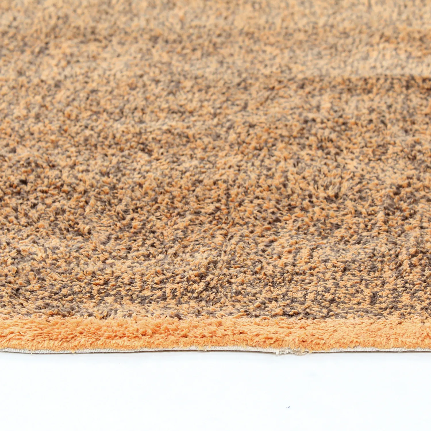 Rundt tæppe - Celina Natural Cotton Shaggy (brun/orange)