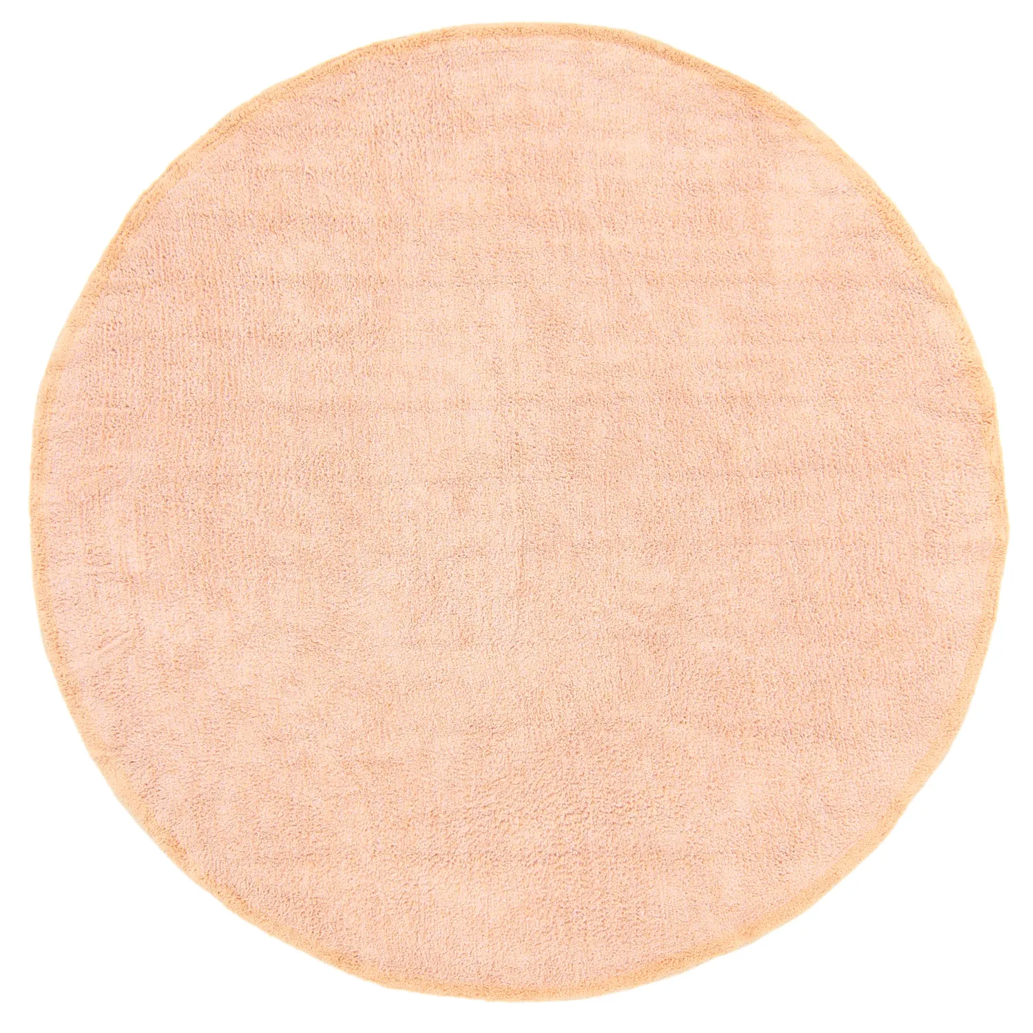 Rundt tæppe - Celina Natural Cotton Shaggy (pink/beige)