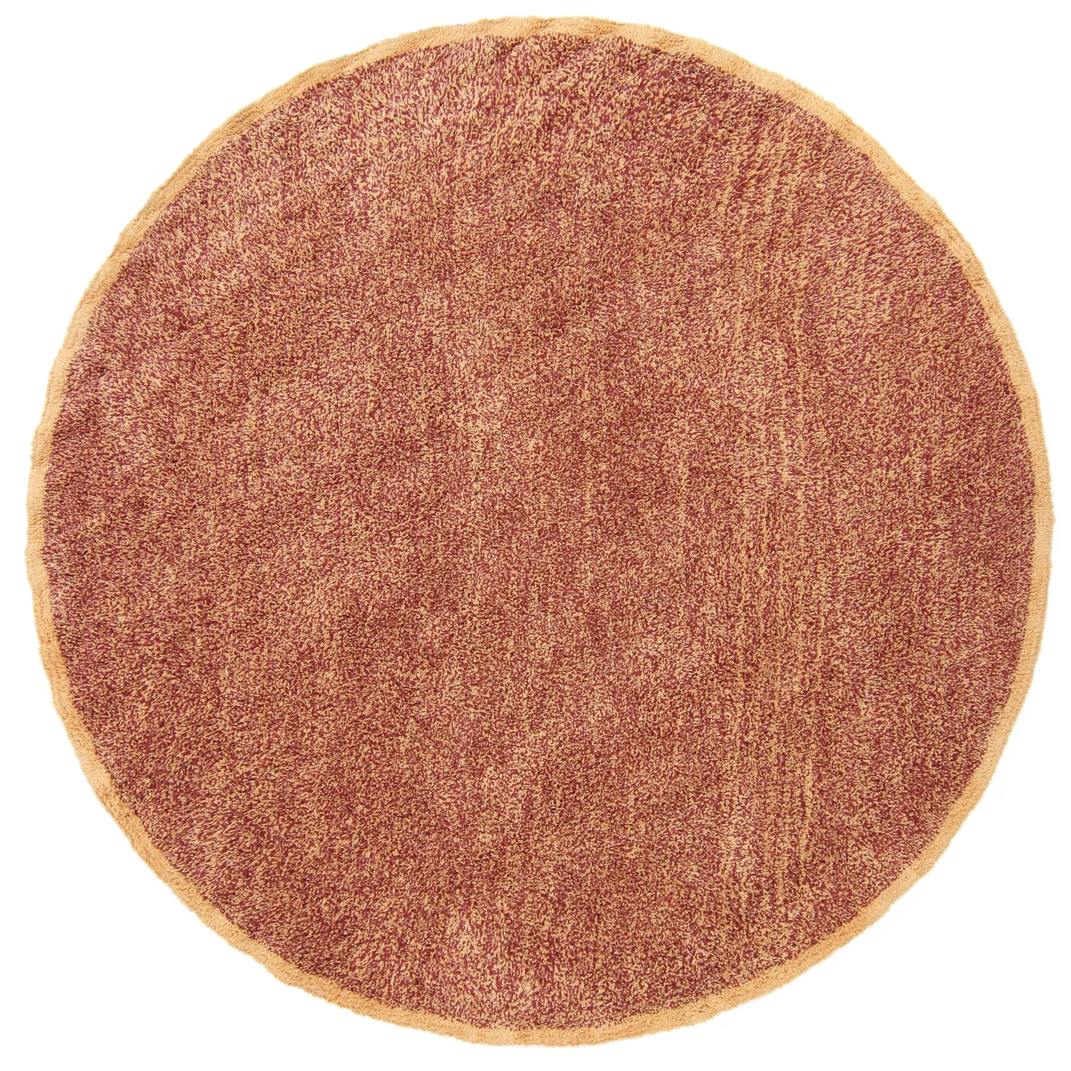 Rundt tæppe - Celina Natural Cotton Shaggy (rød)