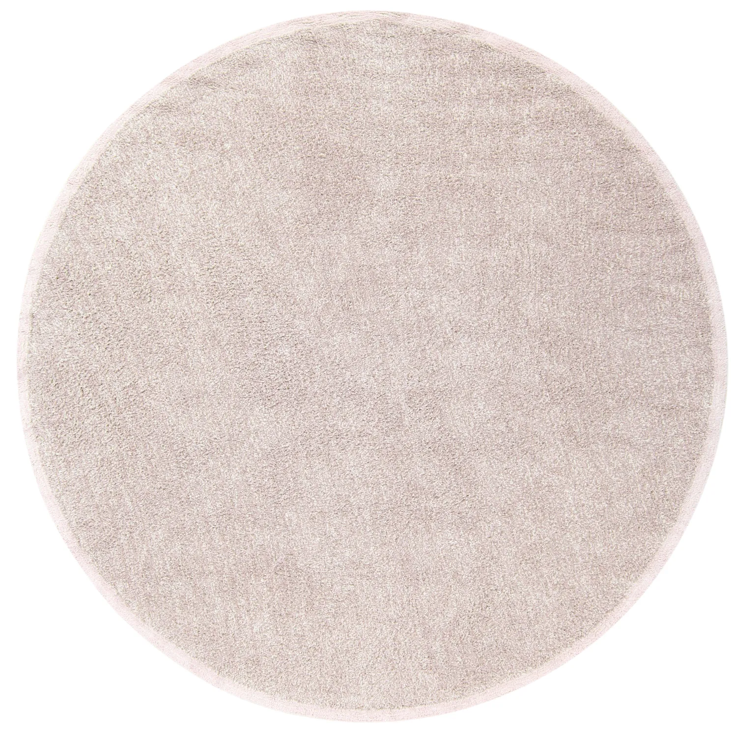 Rundt tæppe - Celina Natural Cotton Shaggy (taupe/lavendel)