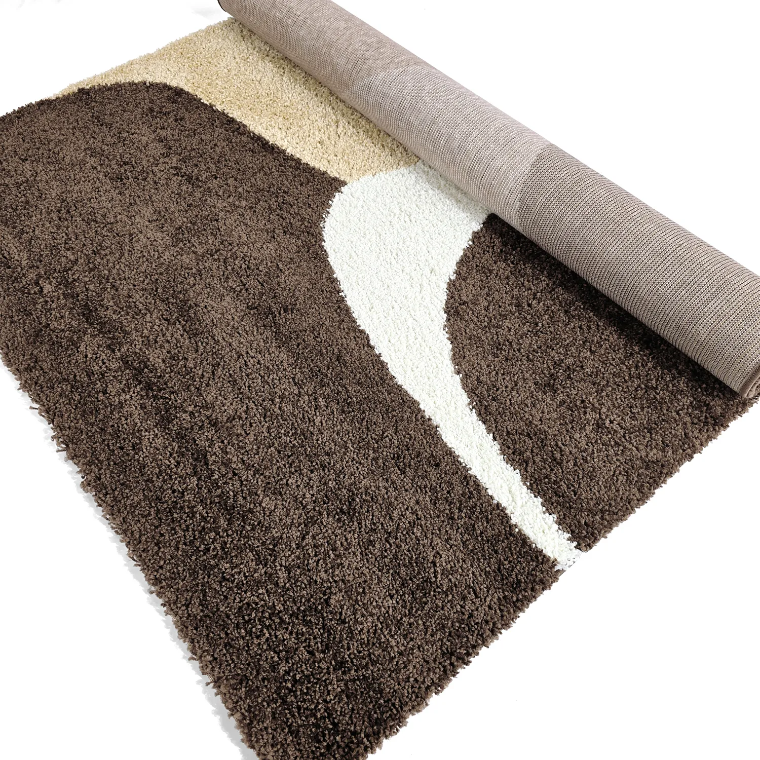 Ryatæpper - Chiniot (brun/beige/hvid)