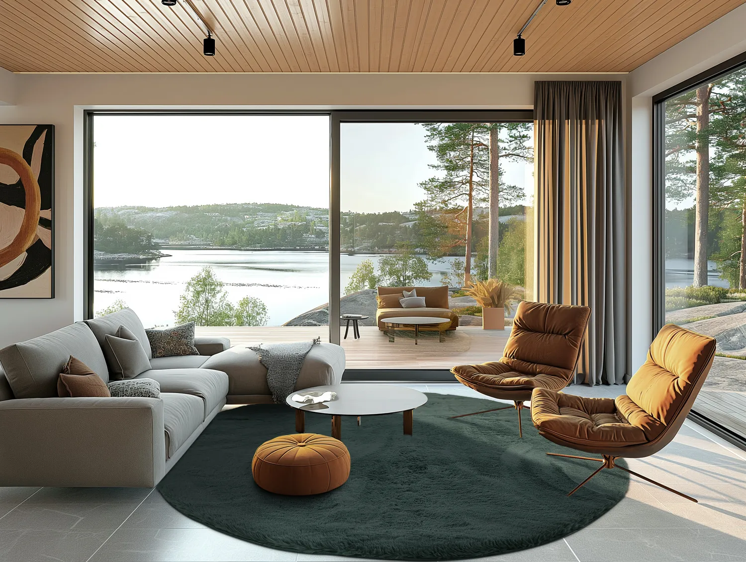 Runde tæpper - Cloud Super Soft (grøn)