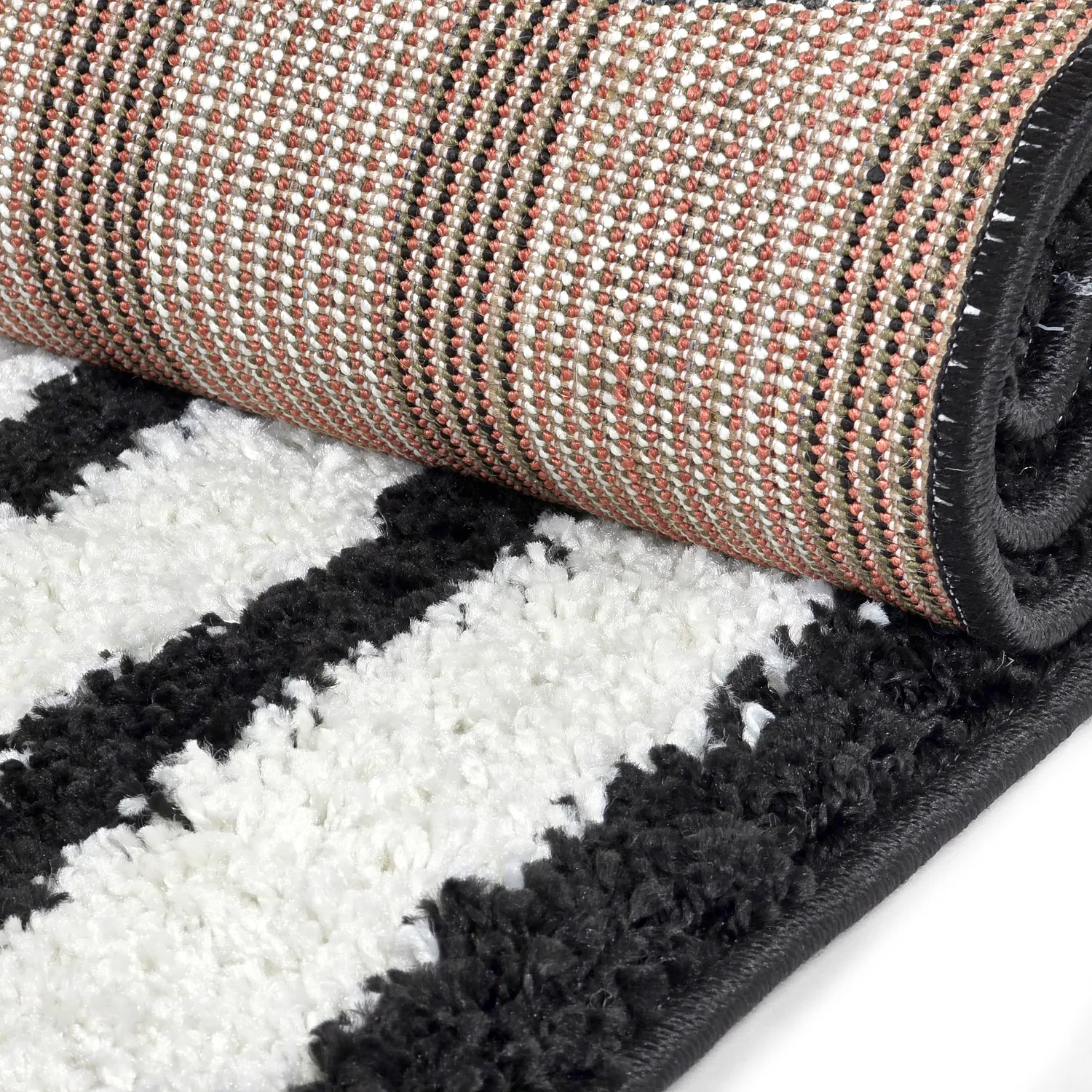 Ryatæpper - Cluny (hvid/sort)