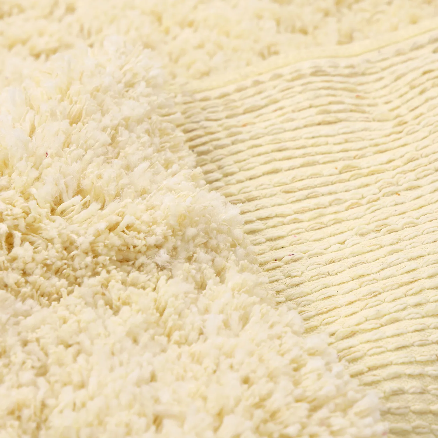 Ryatæpper - Combarro Solid Cotton Shaggy (lysegul)