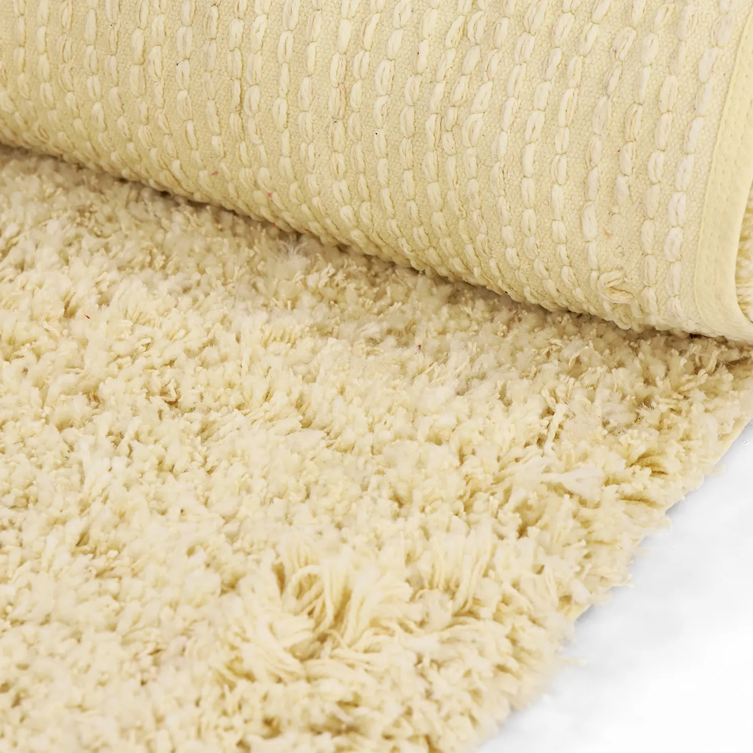 Ryatæpper - Combarro Solid Cotton Shaggy (lysegul)