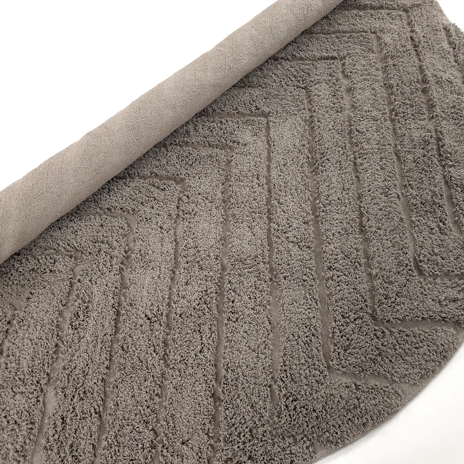 Runde tæpper - Conara Natural Cotton Shaggy (taupe)