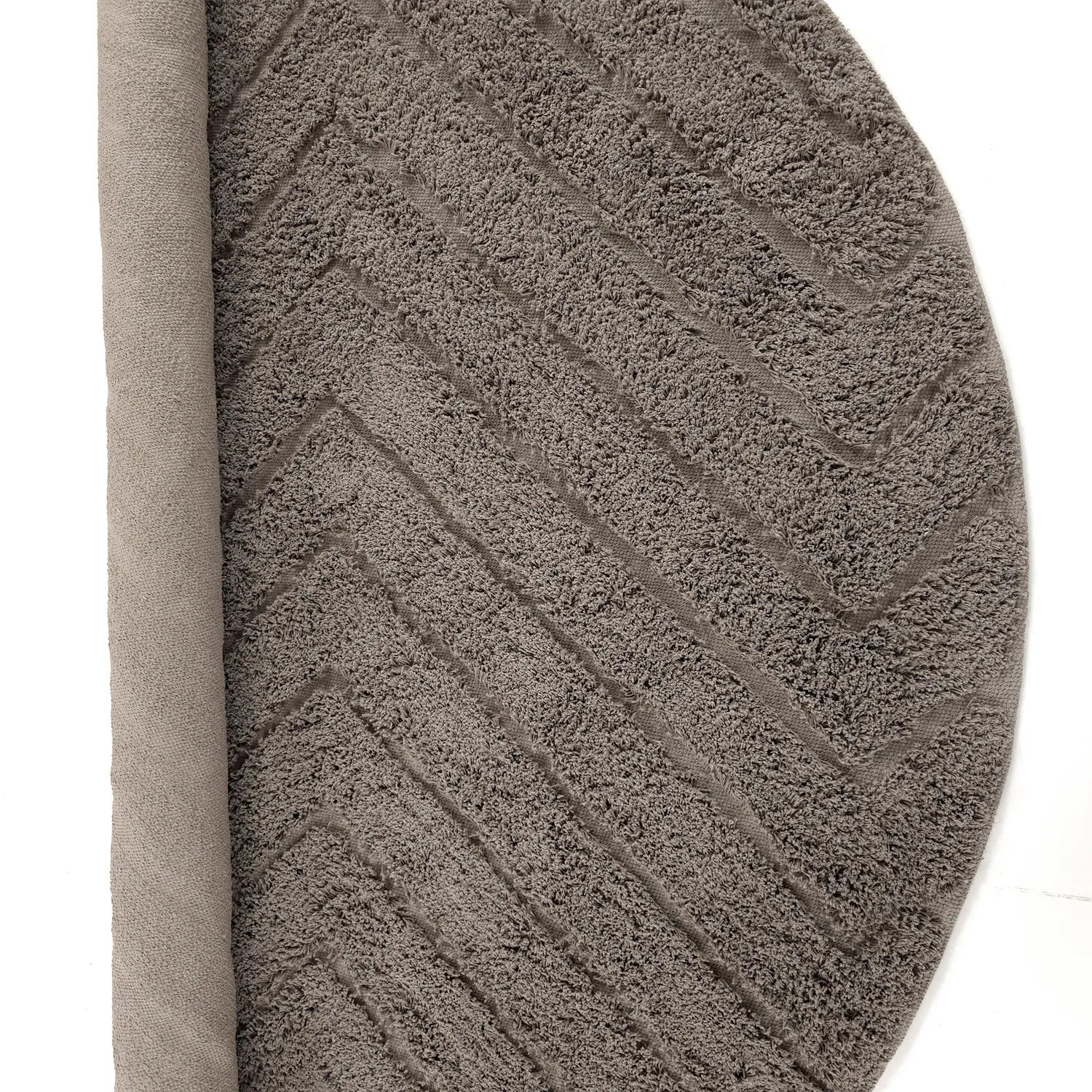 Runde tæpper - Conara Natural Cotton Shaggy (taupe)