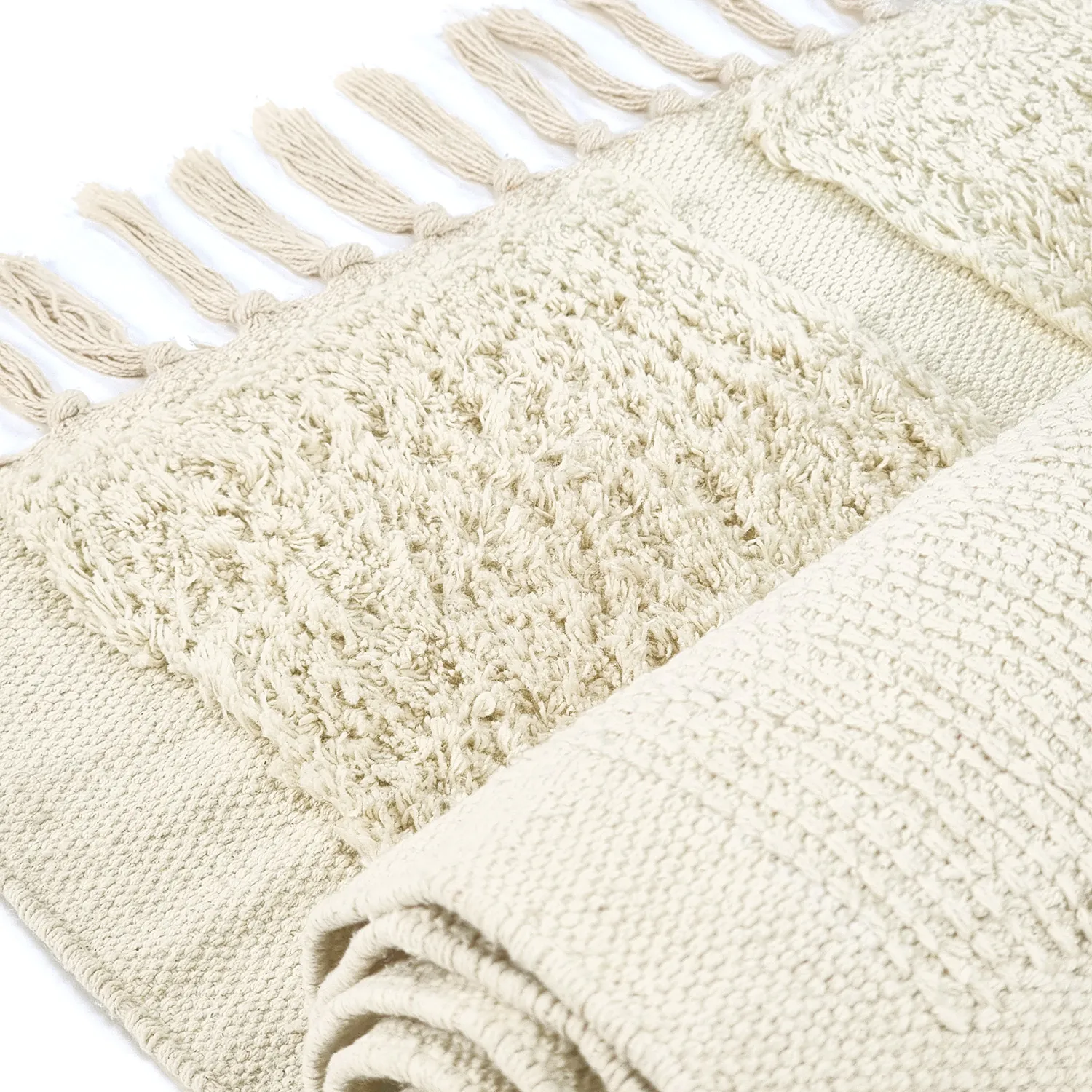 Ryatæpper - Cyrus Natural Cotton Shaggy (beige)