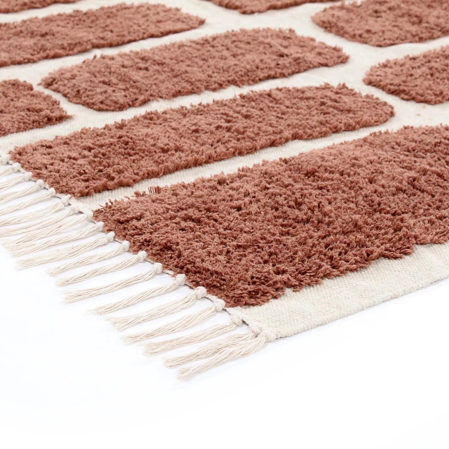 Ryatæpper - Cyrus Natural Cotton Shaggy (brun)