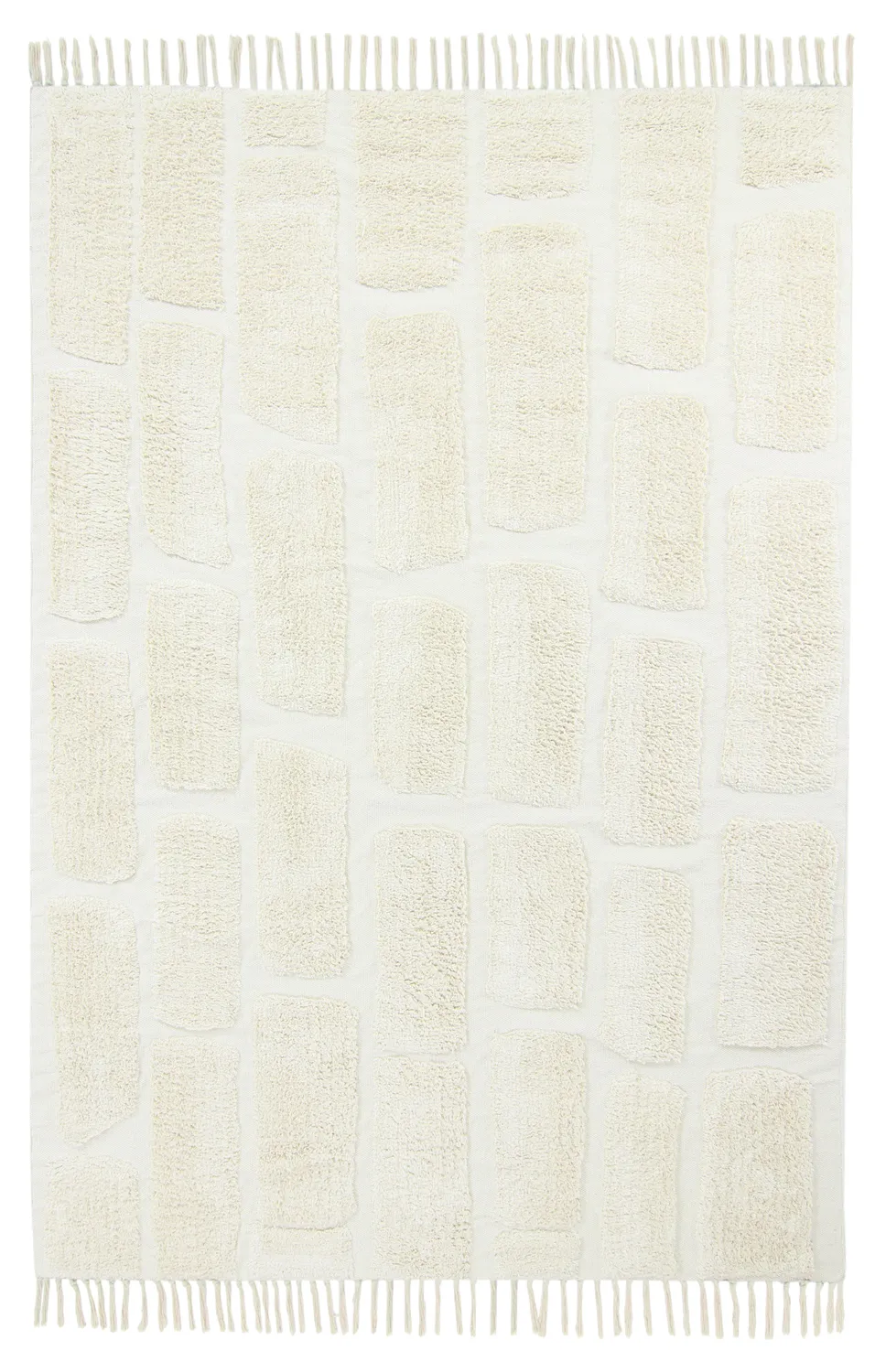 Ryatæpper - Cyrus Natural Cotton Shaggy (off-white)