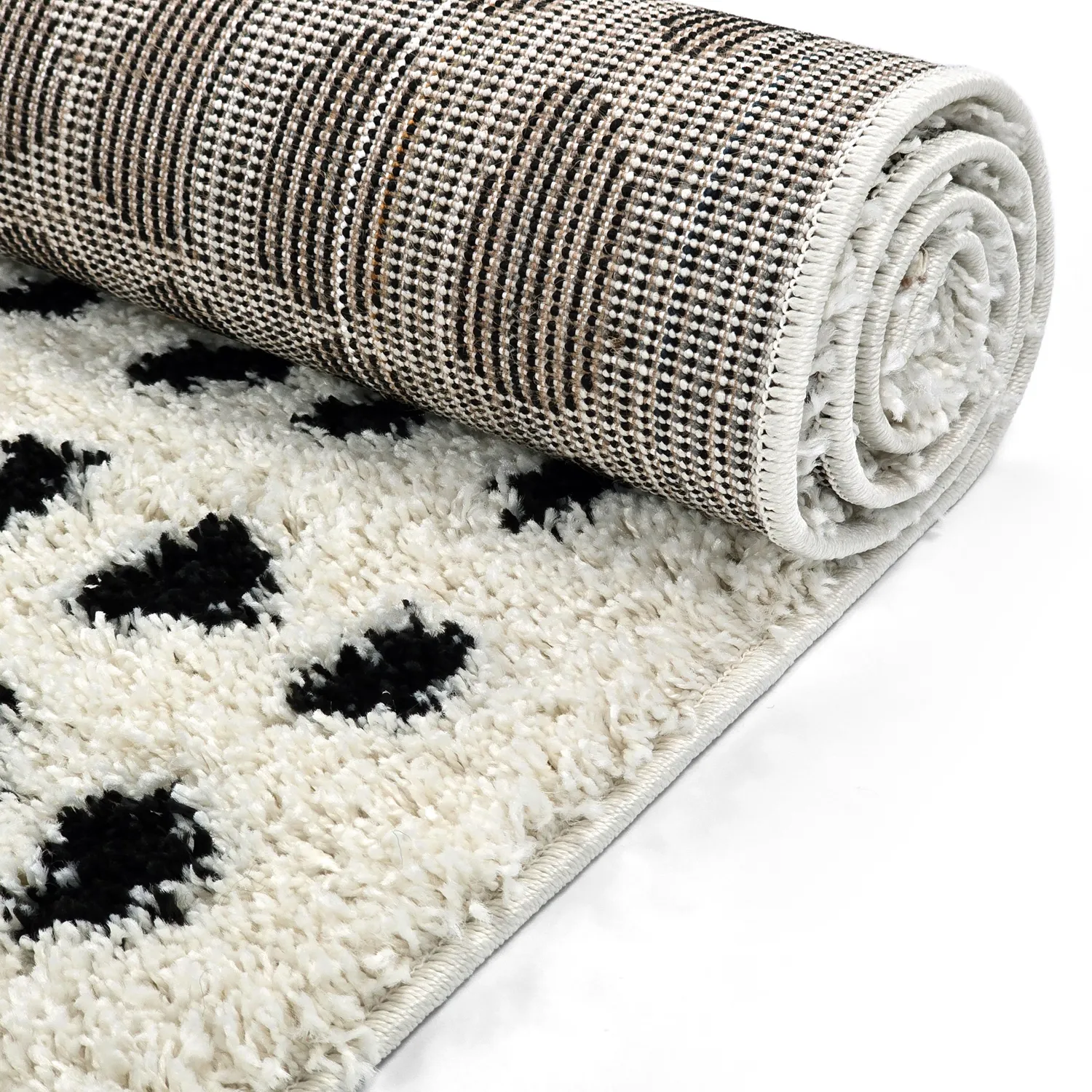 Ryatæpper - Dotty (sort/hvid)