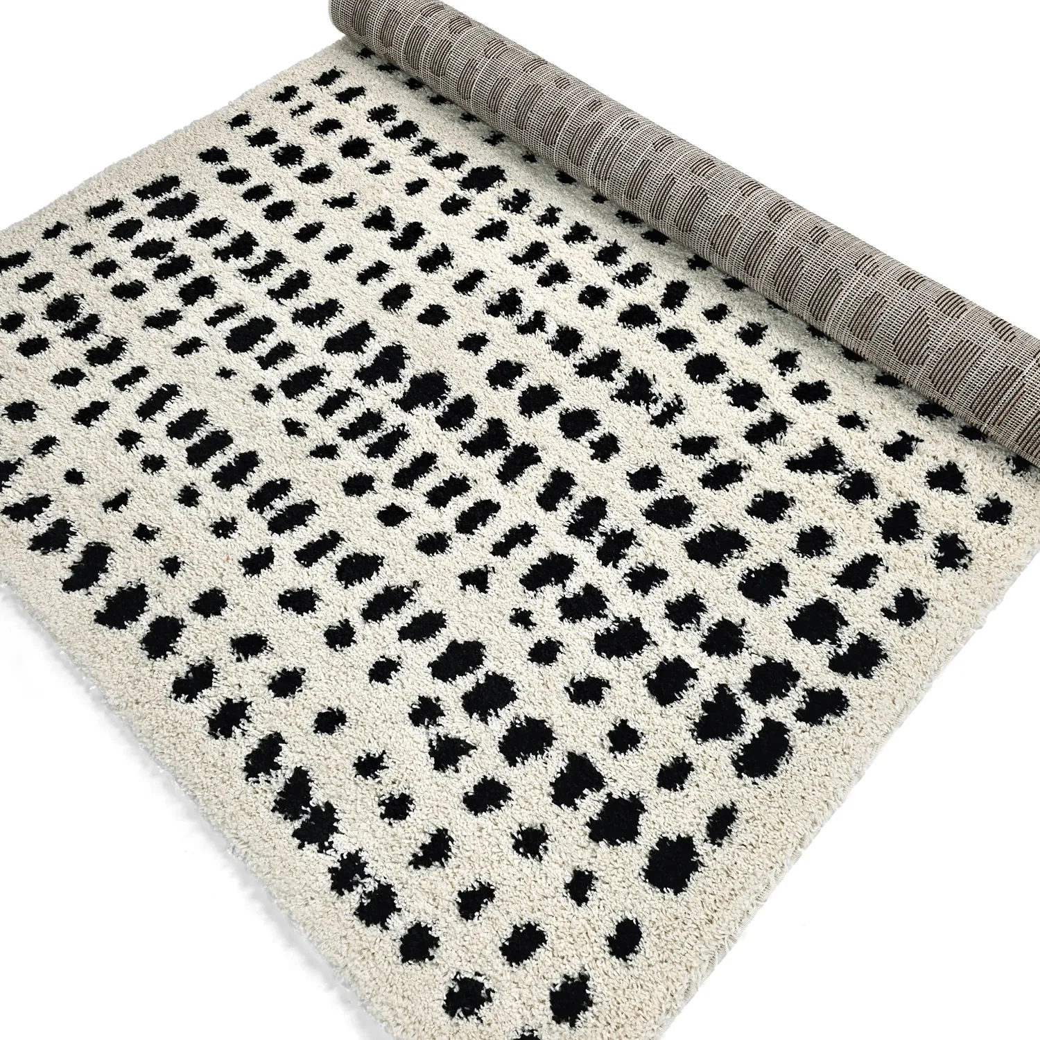 Ryatæpper - Dotty (sort/hvid)