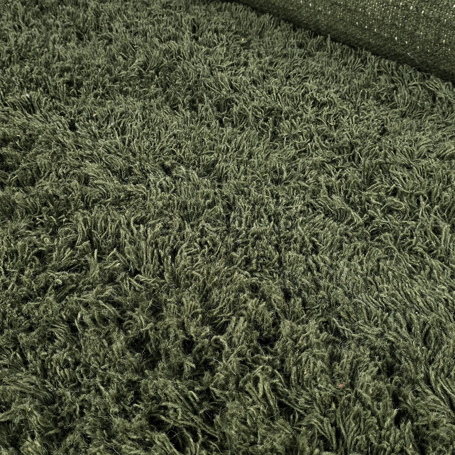 Ryatæpper - Fassale Hand Woven Wool Shaggy (mosgrøn)