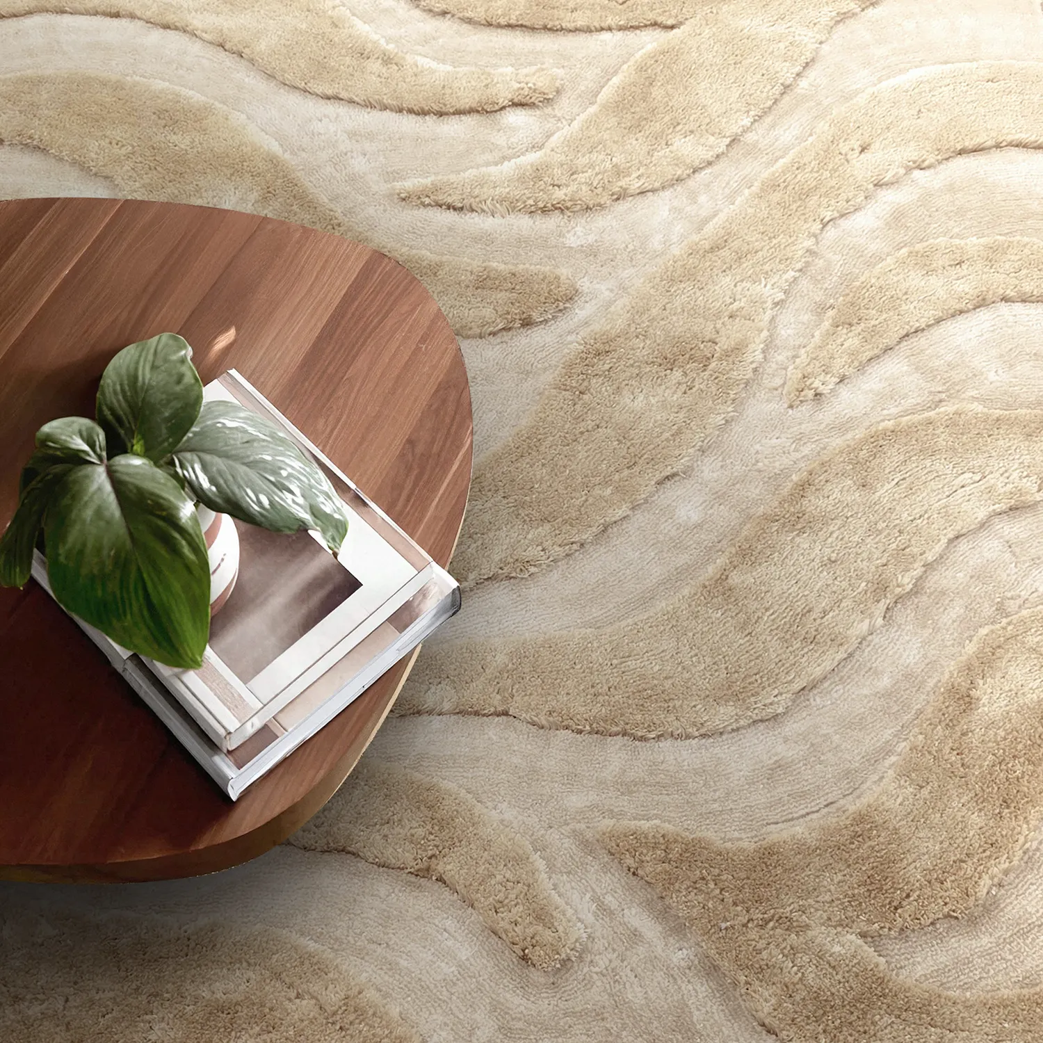 Ryatæpper - Fergana (creme/beige)