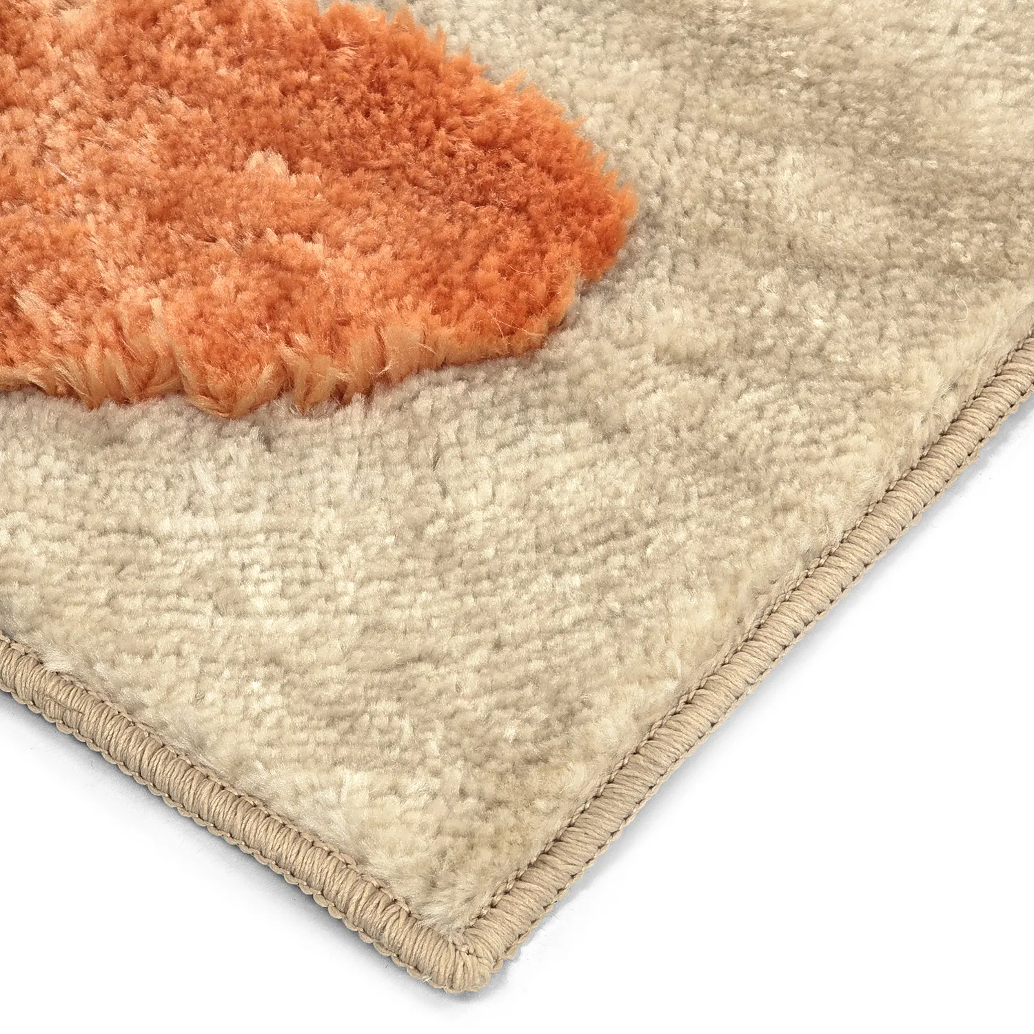 Ryatæpper - Fergana (creme/orange)